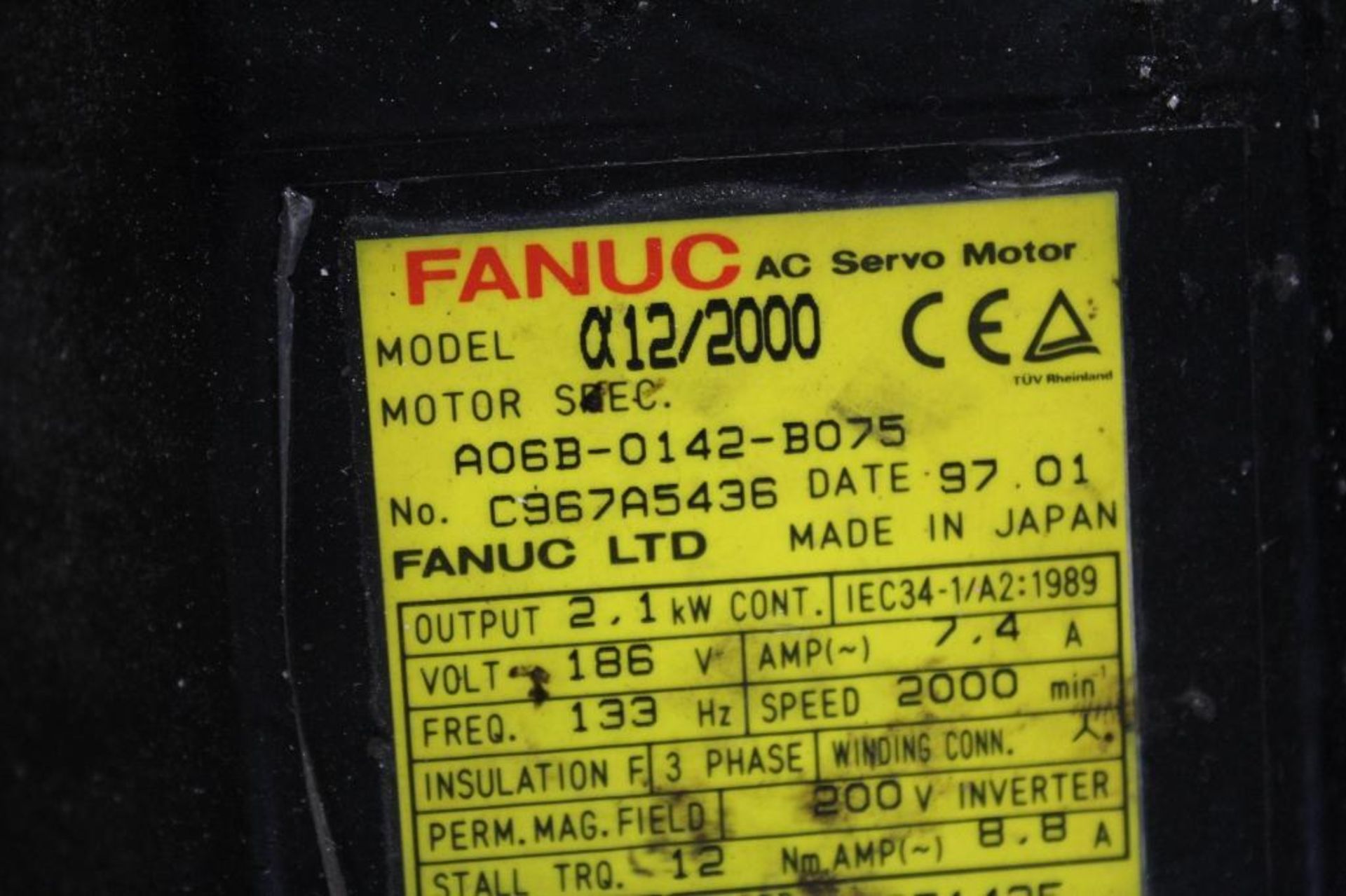 GE Fanuc A06B-0142-B075 AC Servo Motor - Image 2 of 2