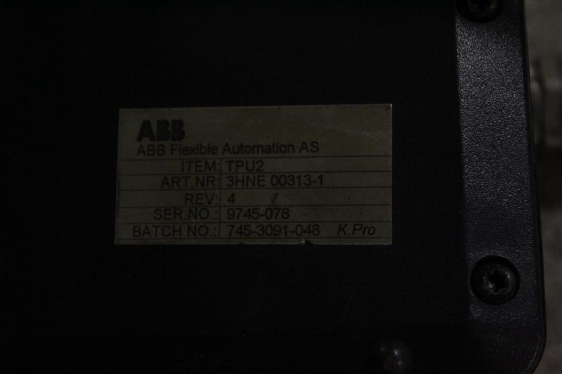 ABB 3HNE 00313-1 Teach Pendant *Screen Scratches* - Image 2 of 2