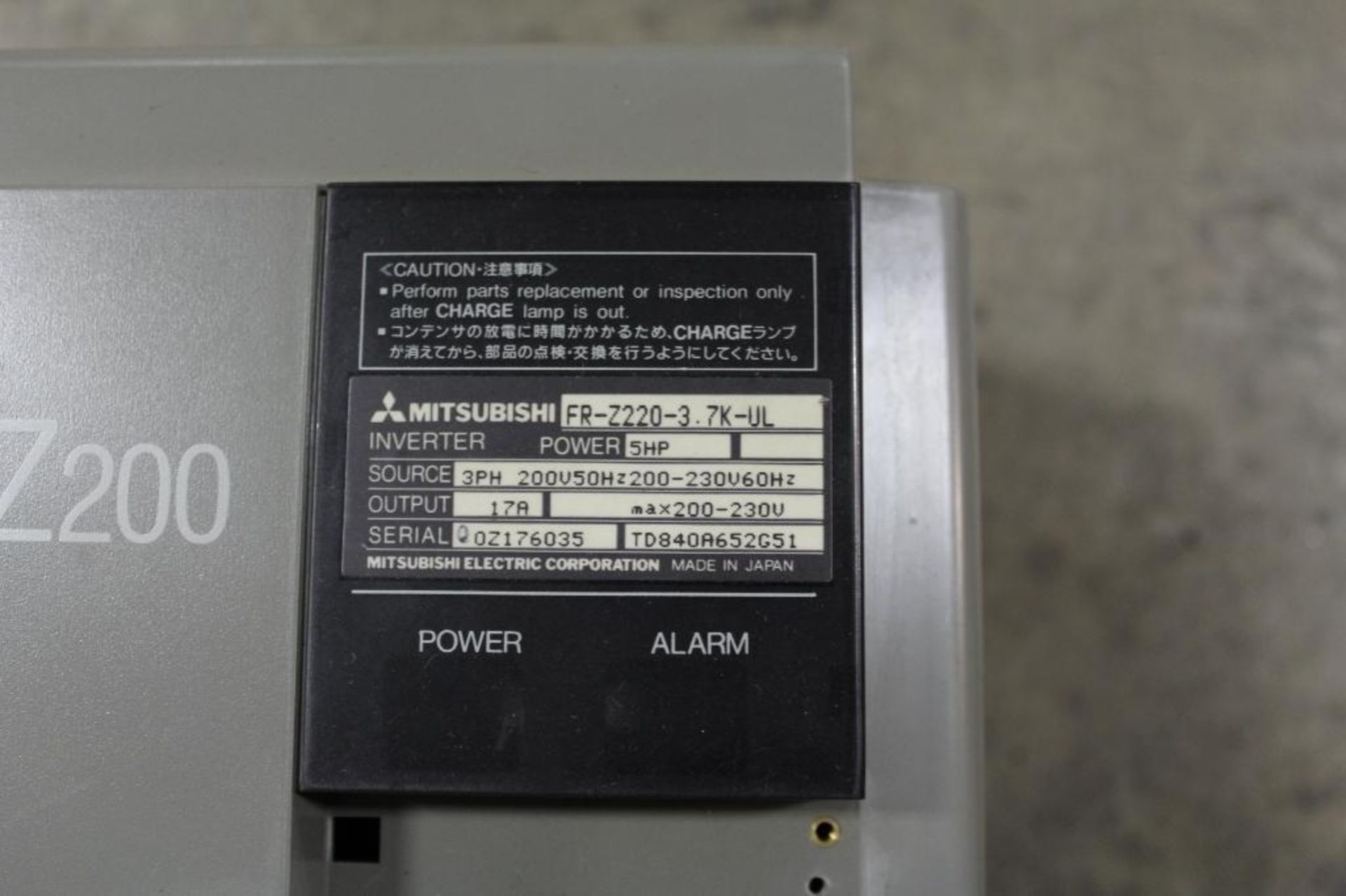 Mitsubishi FR-Z220-3.7K-UL Drive - Image 2 of 2