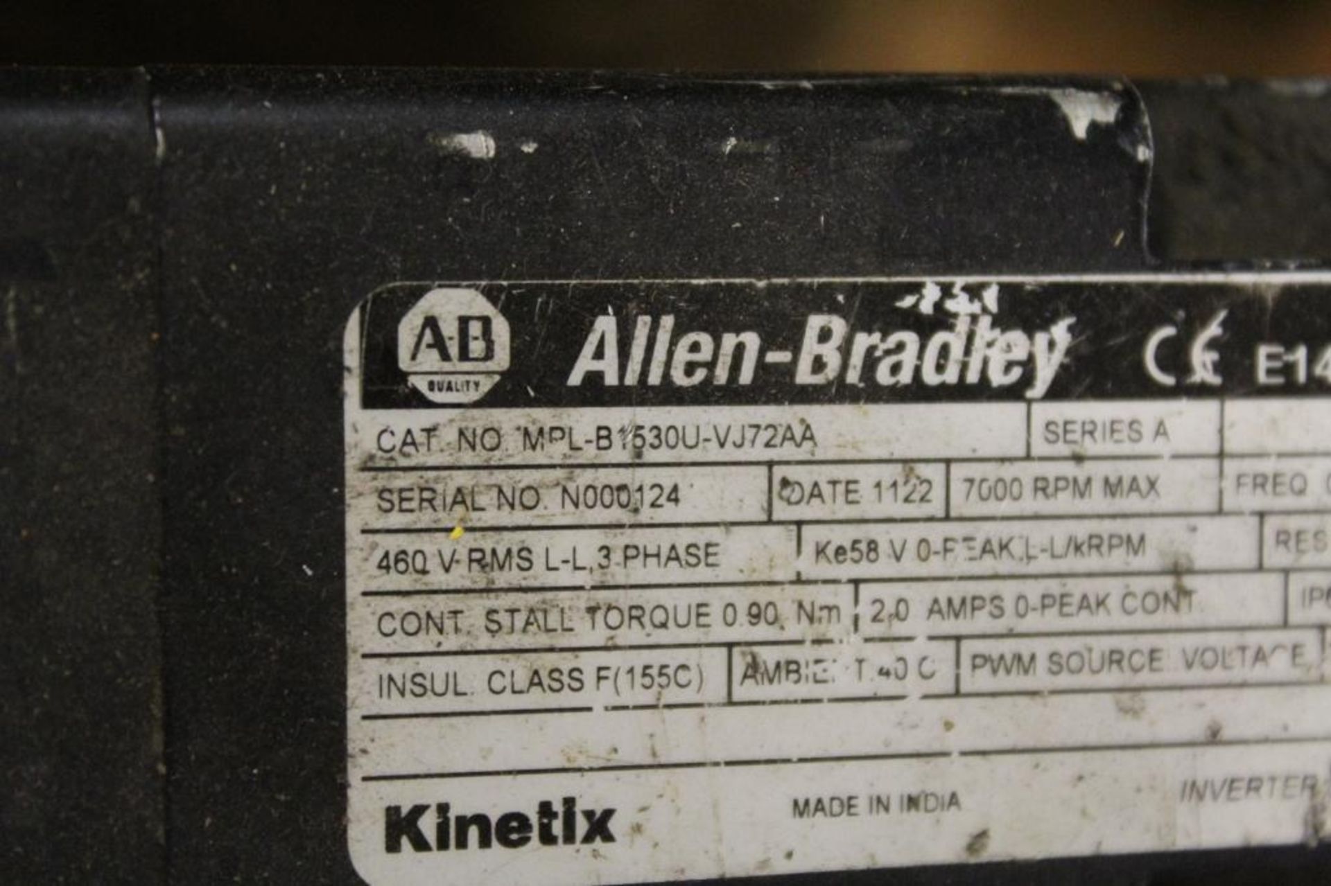 Allen-Bradley MPL-E1530U-VJ72AA Servo Motor - Image 2 of 2