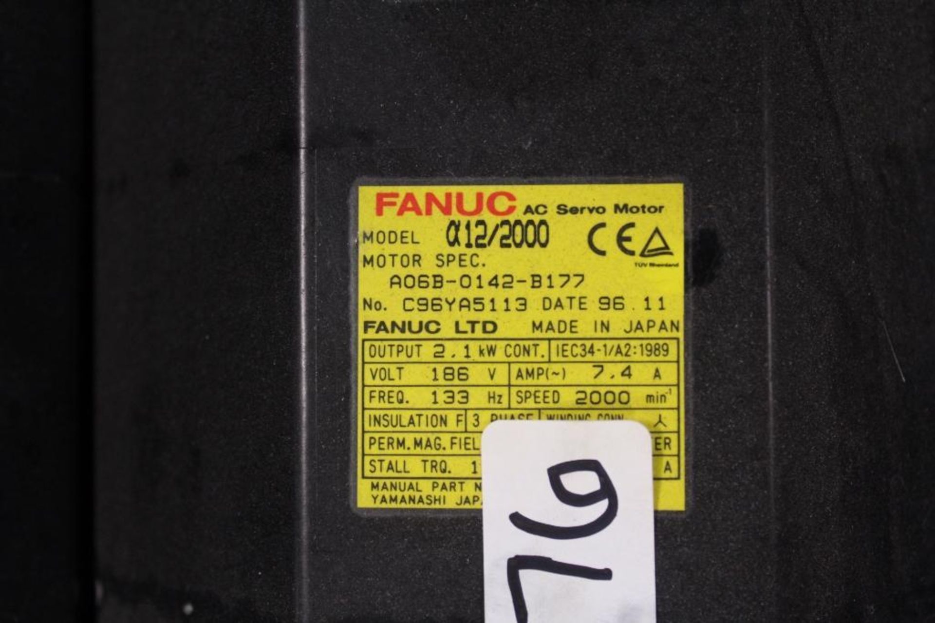 GE Fanuc A06B-0142-B177 AC Servo Motor - Image 2 of 2