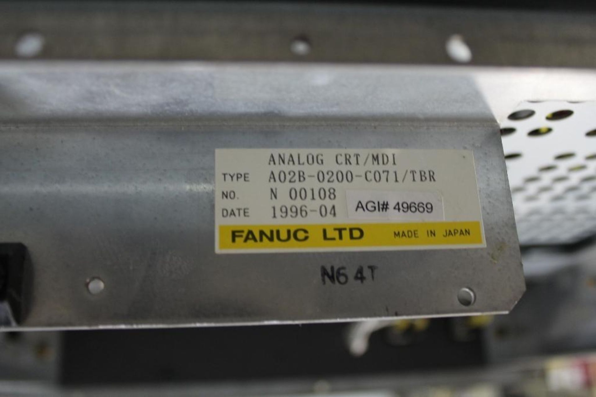 Fanuc A02B-0200-C071/TBR Panel w/Keypad - Image 2 of 2