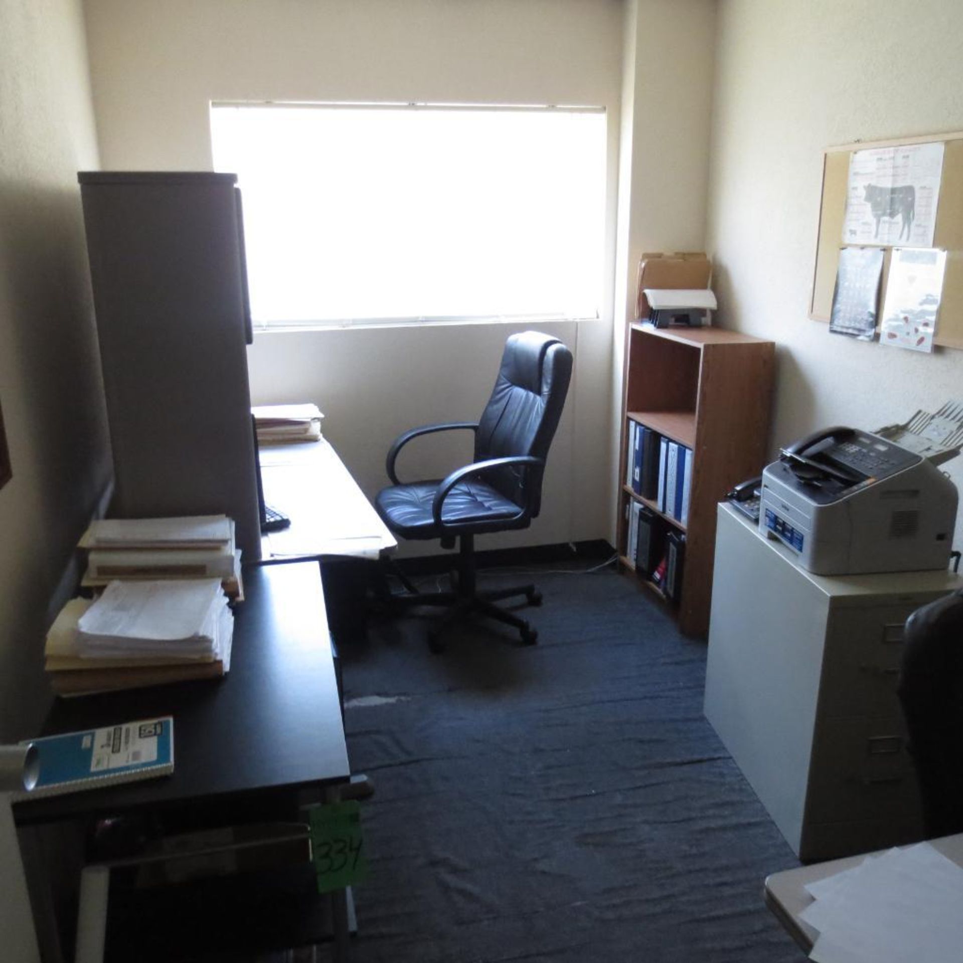 Desk, Chairs, File Cabinets and Computer (No Paper Work )