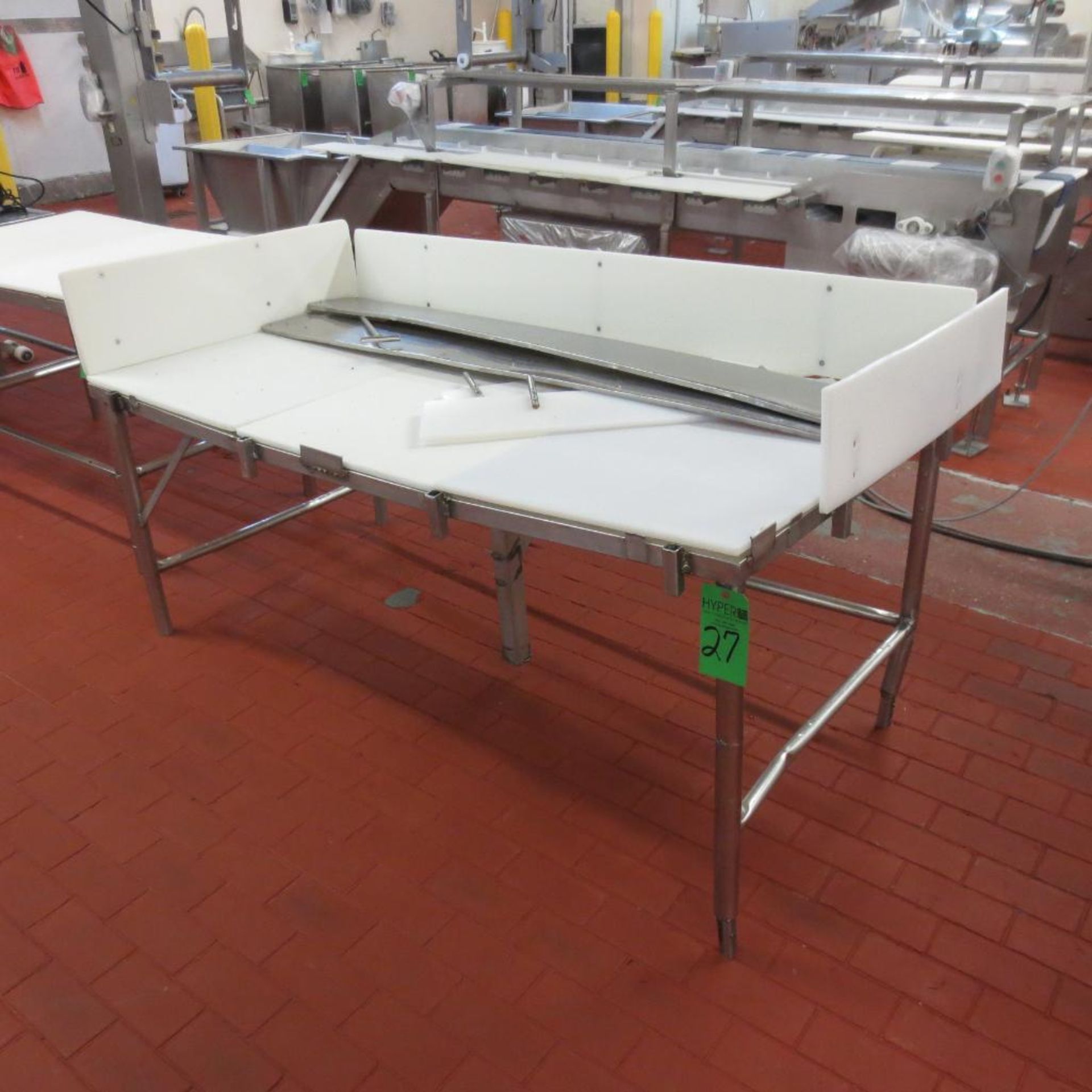 72" X 35 1/2" Stainless Table Frame with (3) 35 1/2" X 24" Cutting Board Table Tops