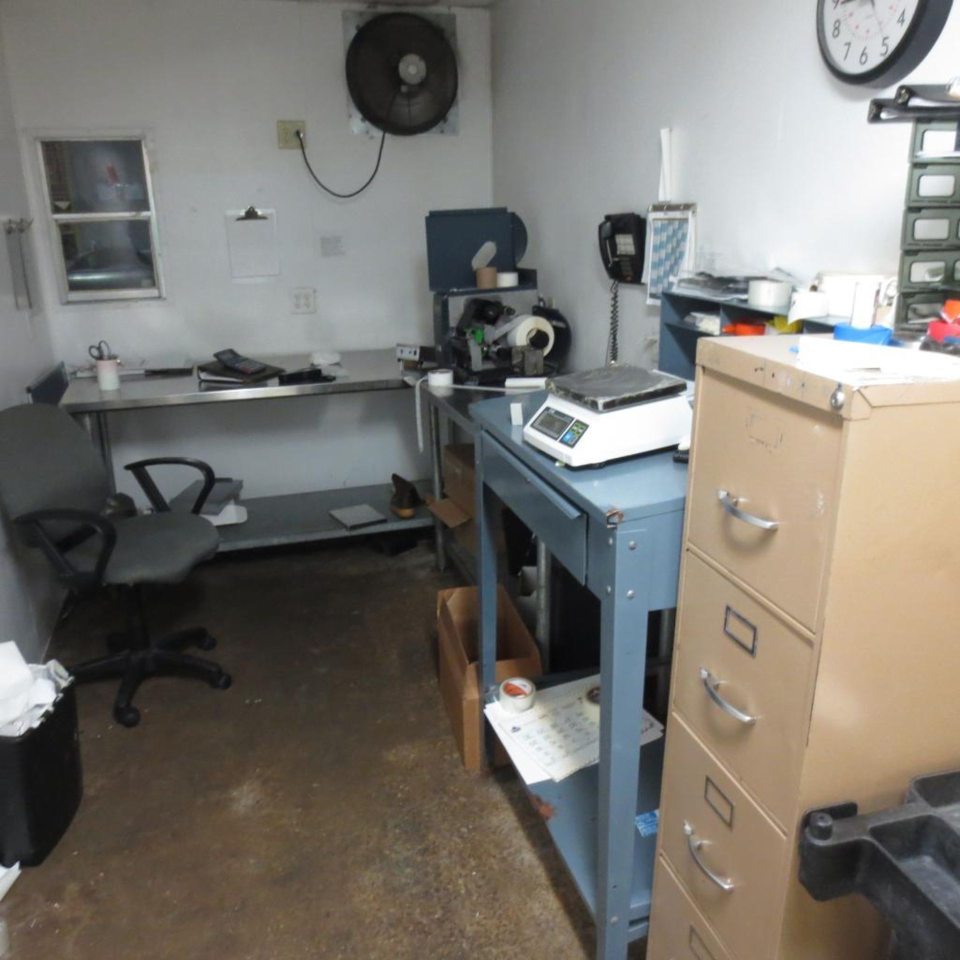 Stainless Table, File Cabinet, Cart, Desk, Chairs, Forman's Desk, Computer and Scale. ( No Paper Wor - Image 2 of 2