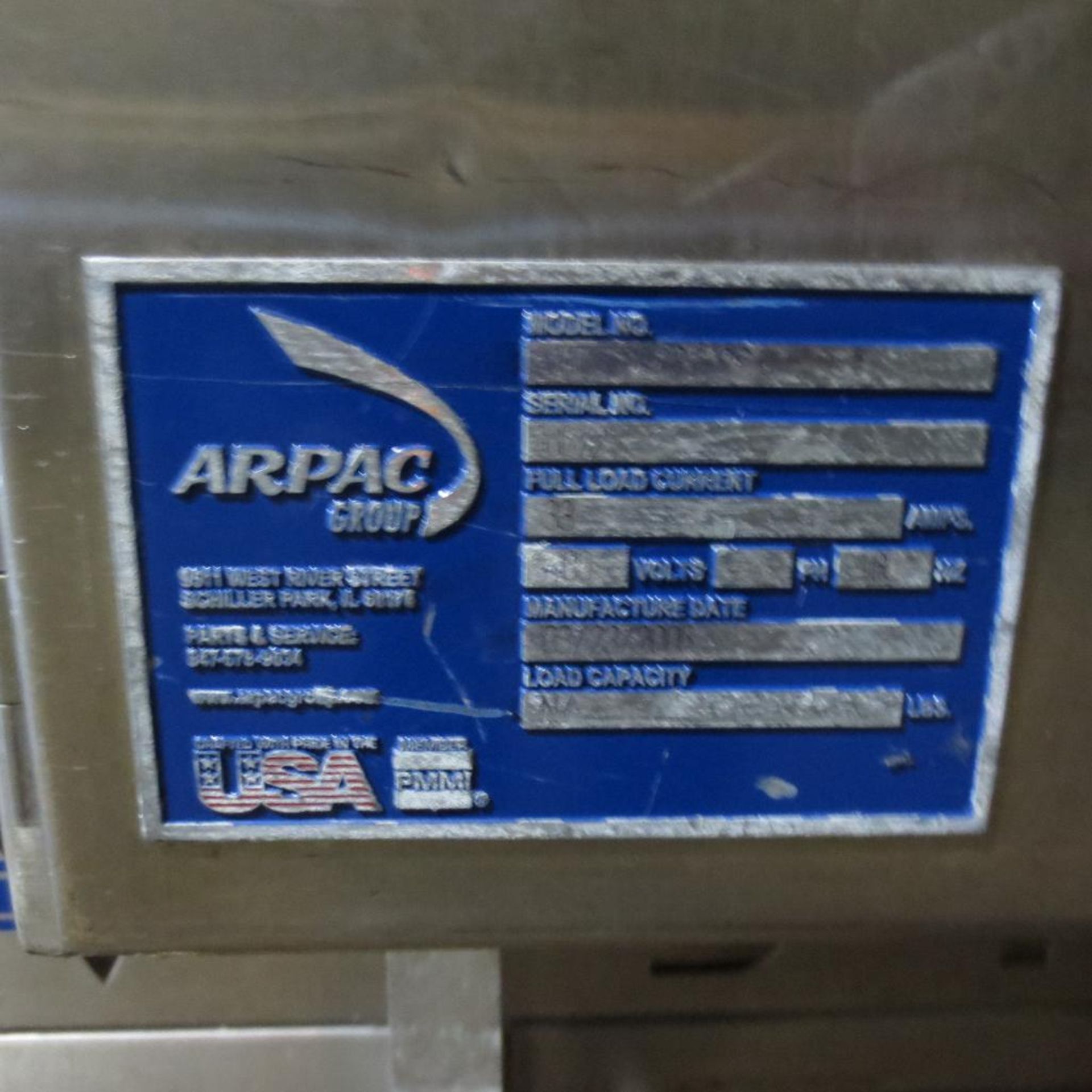 Arpac Model VT122272-SS Electric Shrink Tunnel, Year 2005, 24" Wide Belt Cap., S/N 6672 - Image 3 of 4