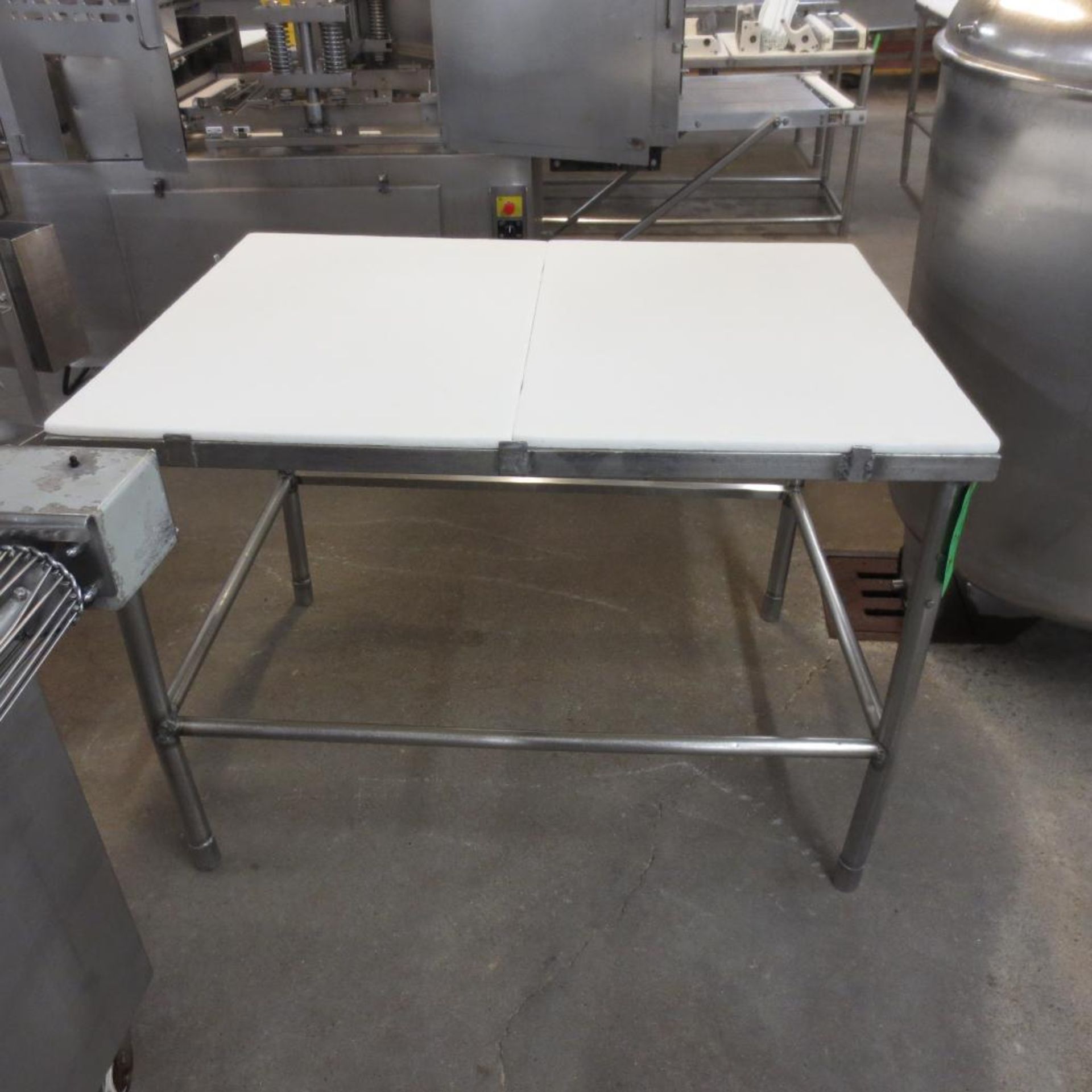 48" X 36" Stainless Table Frame with (2) 36" X 24" Cutting Board Table Tops - Image 2 of 2