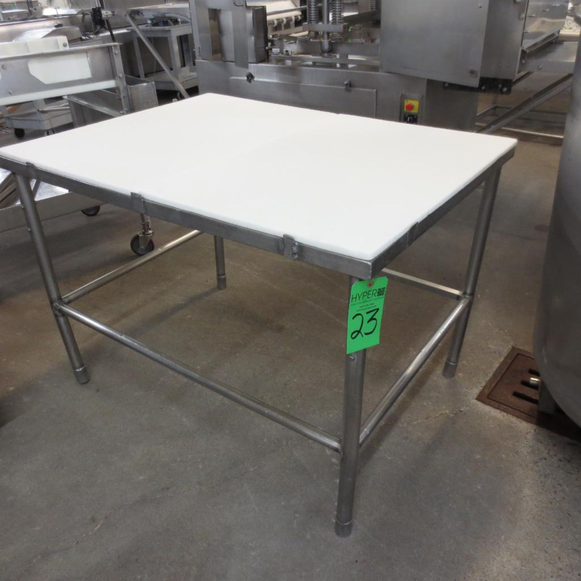48" X 36" Stainless Table Frame with (2) 36" X 24" Cutting Board Table Tops