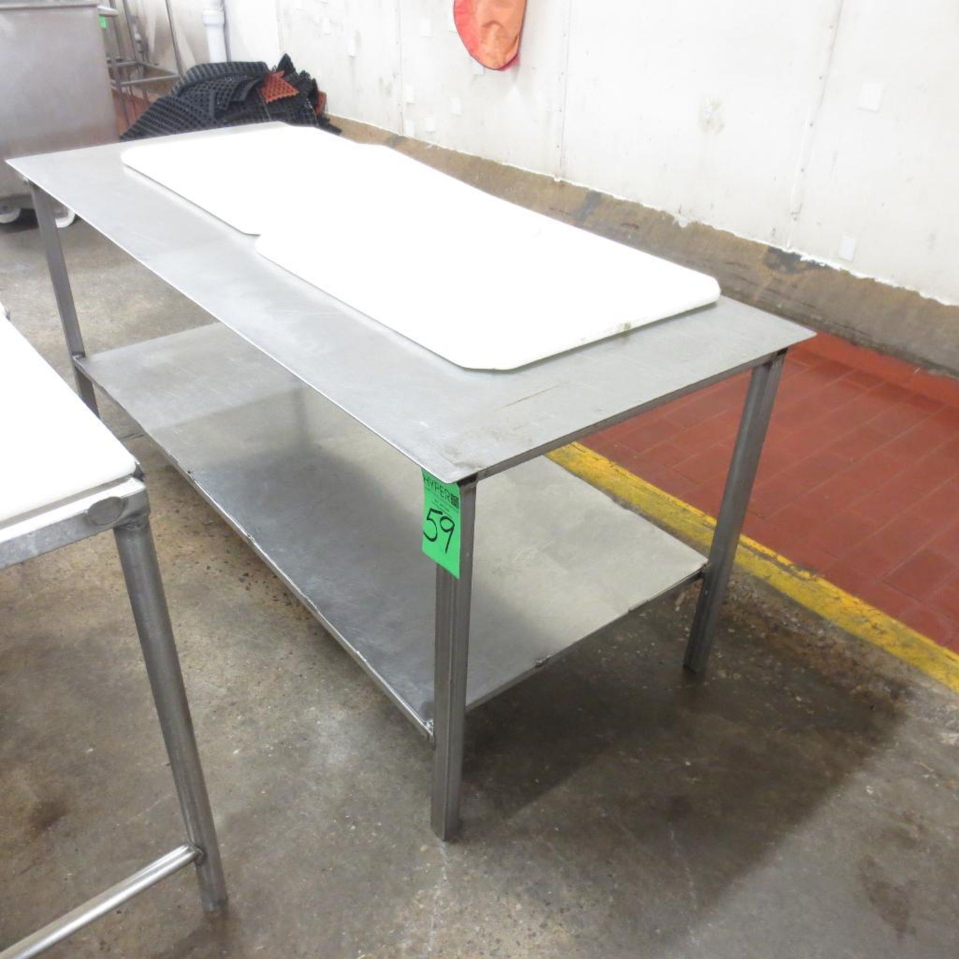 74" X 34 1/2" Stainless Table with (3) Cutting Board Tops
