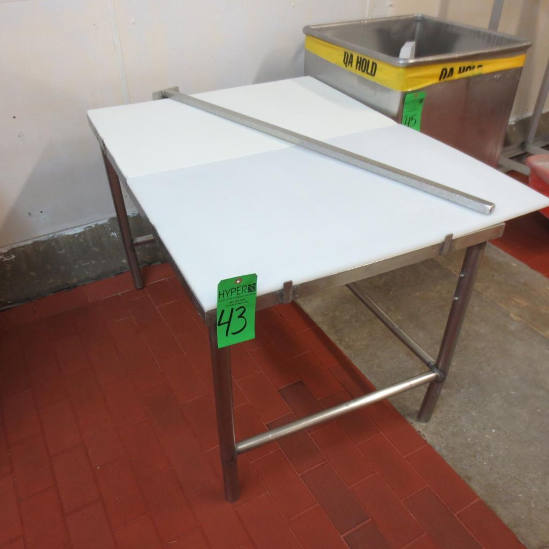 48" X 36" Stainless Table Frame with (2) 36" X 24" Cutting Board Table Tops