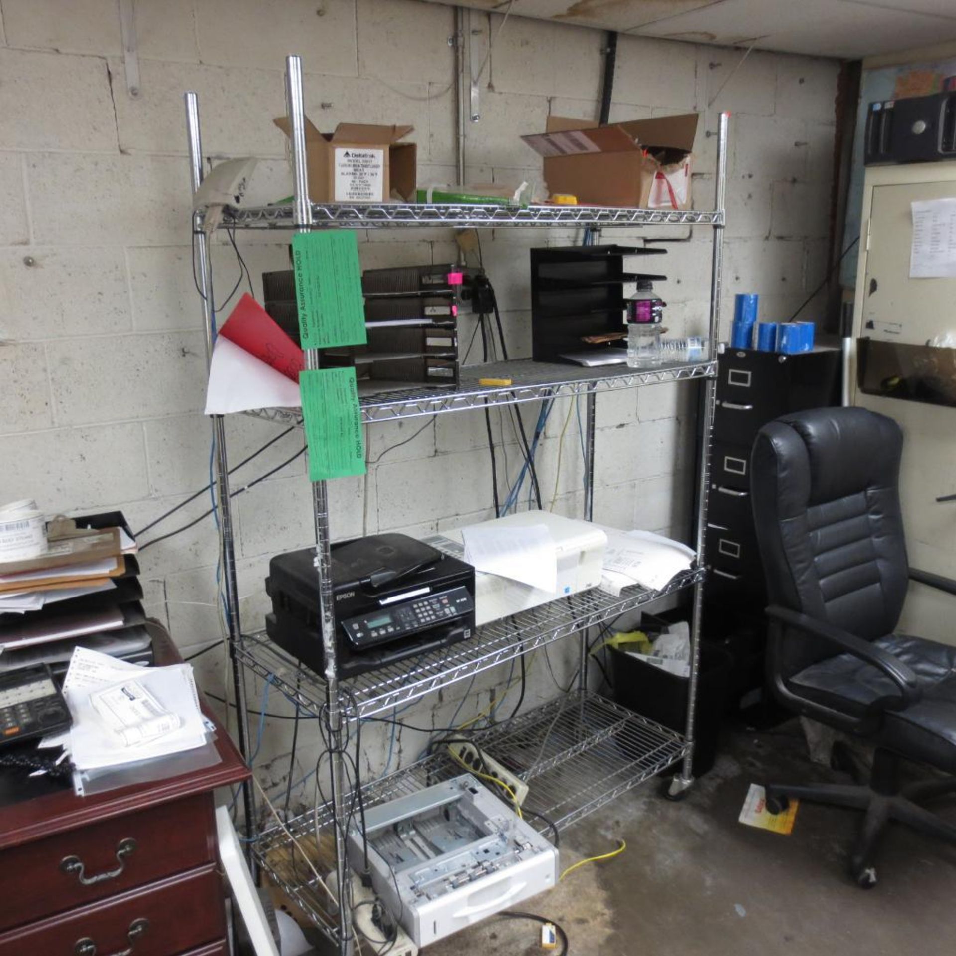 Chairs, Desk, Computer and Monitor, Cabinet and Shelf ( No AC Units ) - Image 4 of 8