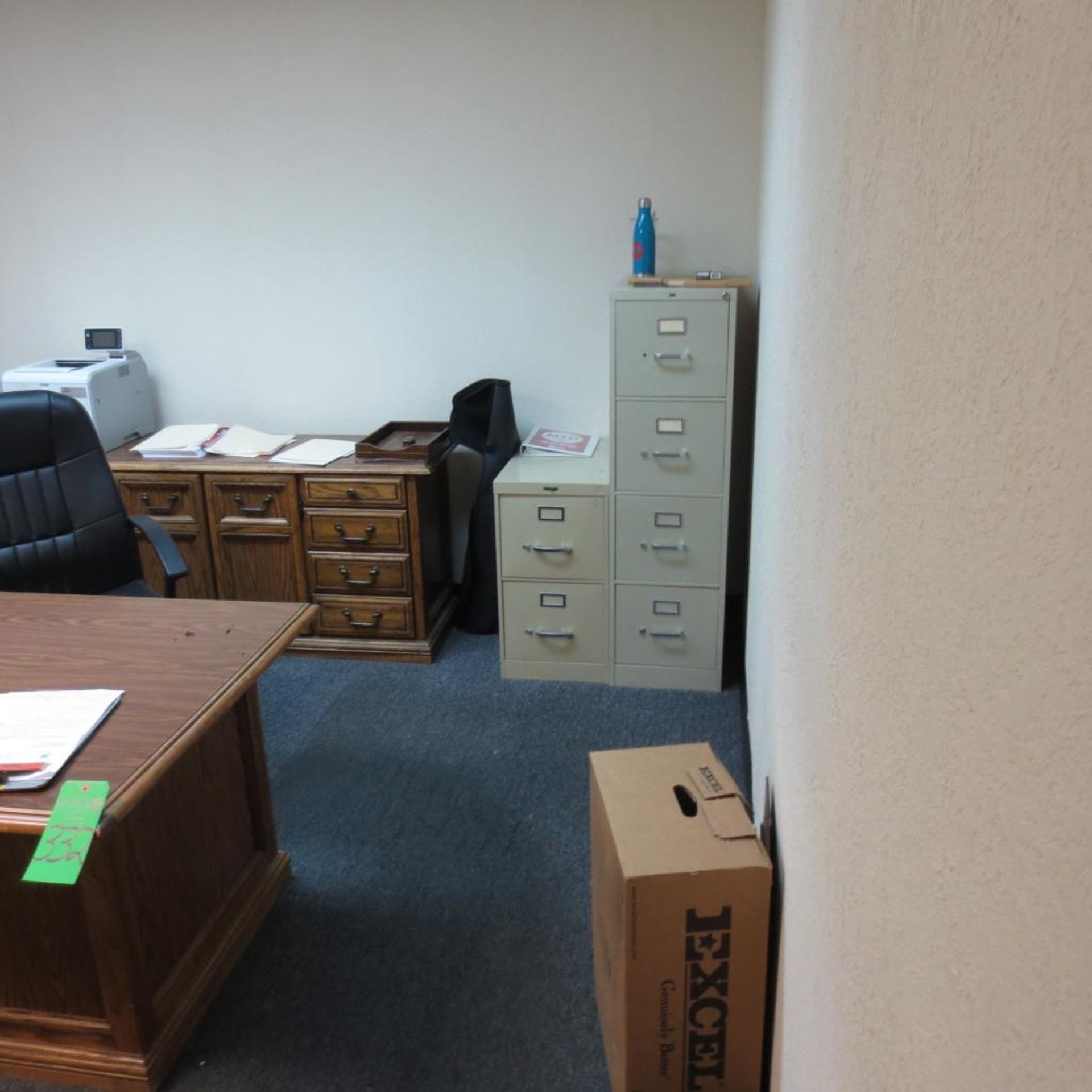 Desk, Chairs, File Cabinets and Computer (No Paper Work ) - Image 2 of 3