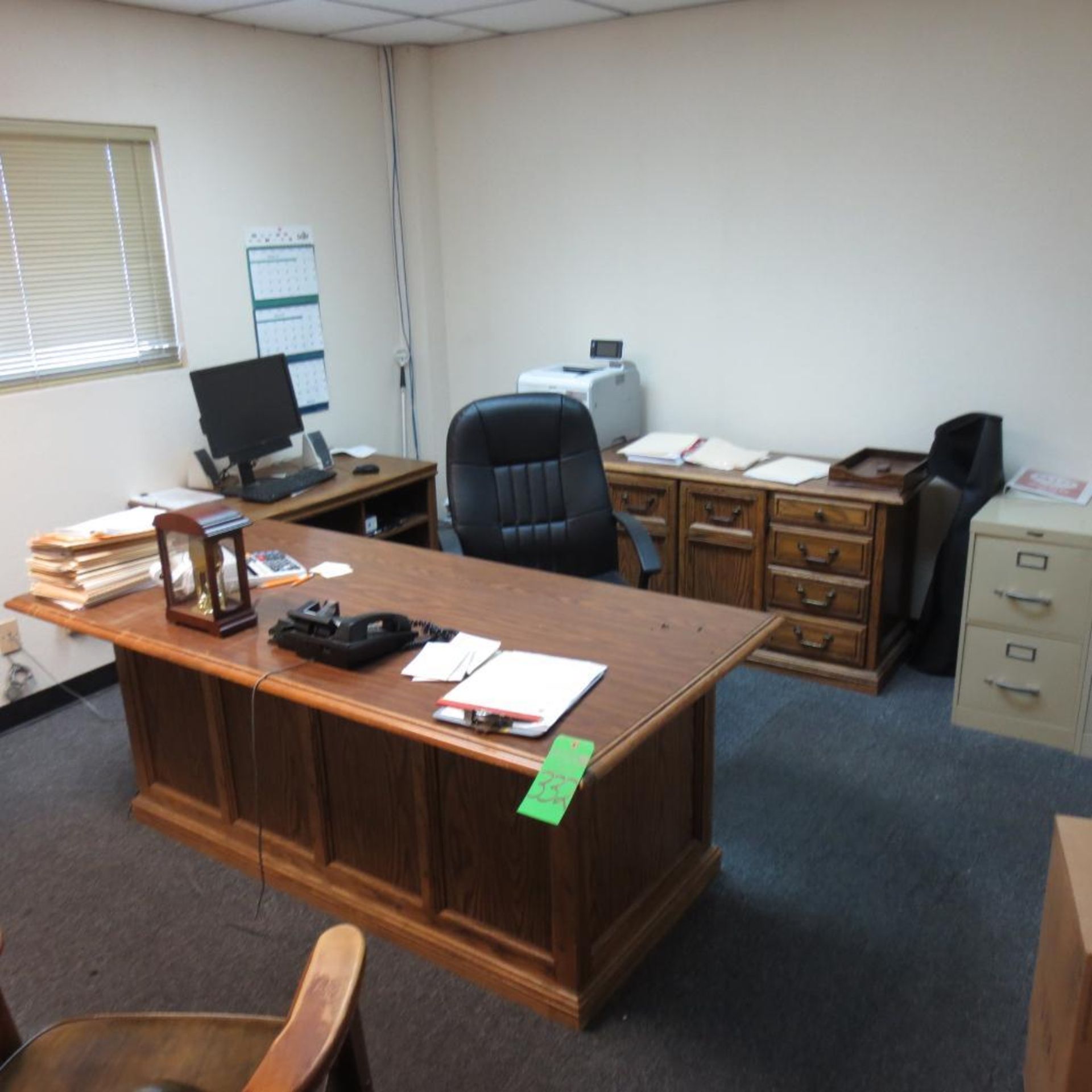 Desk, Chairs, File Cabinets and Computer (No Paper Work )