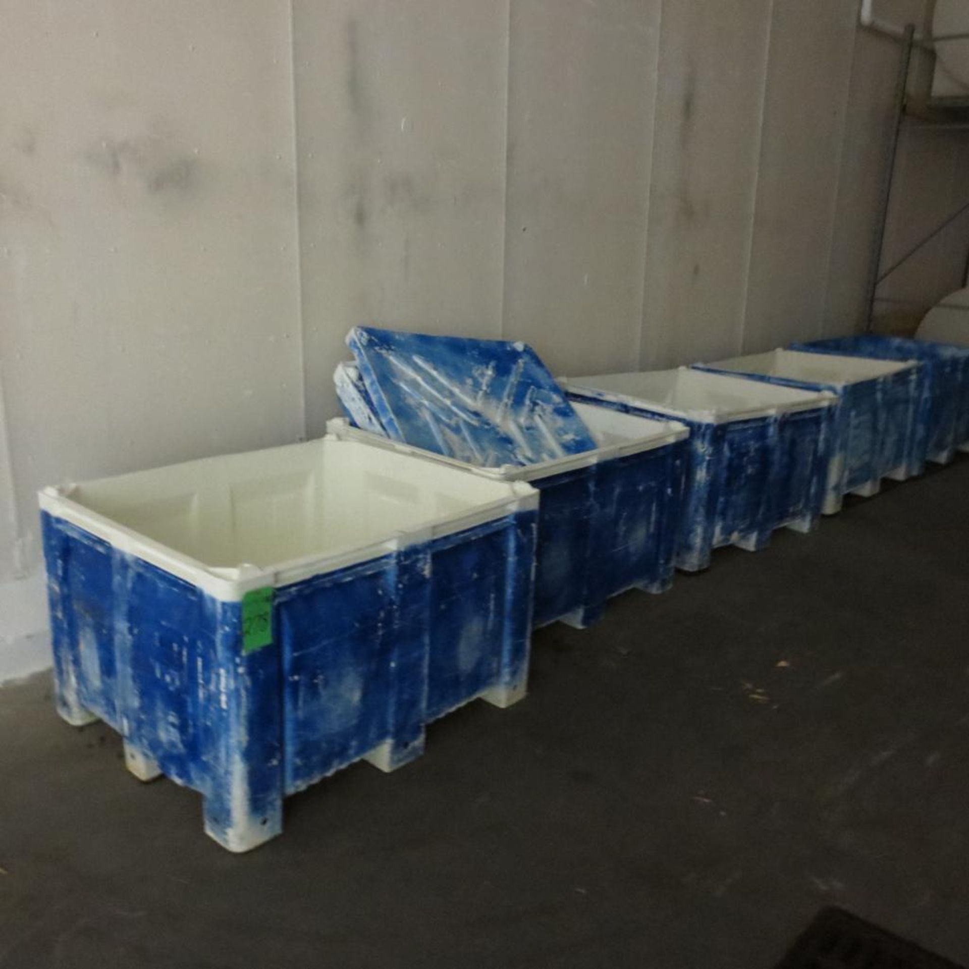 (5) 40" X 48" X 26" Deep Plastic Pallet Tubs
