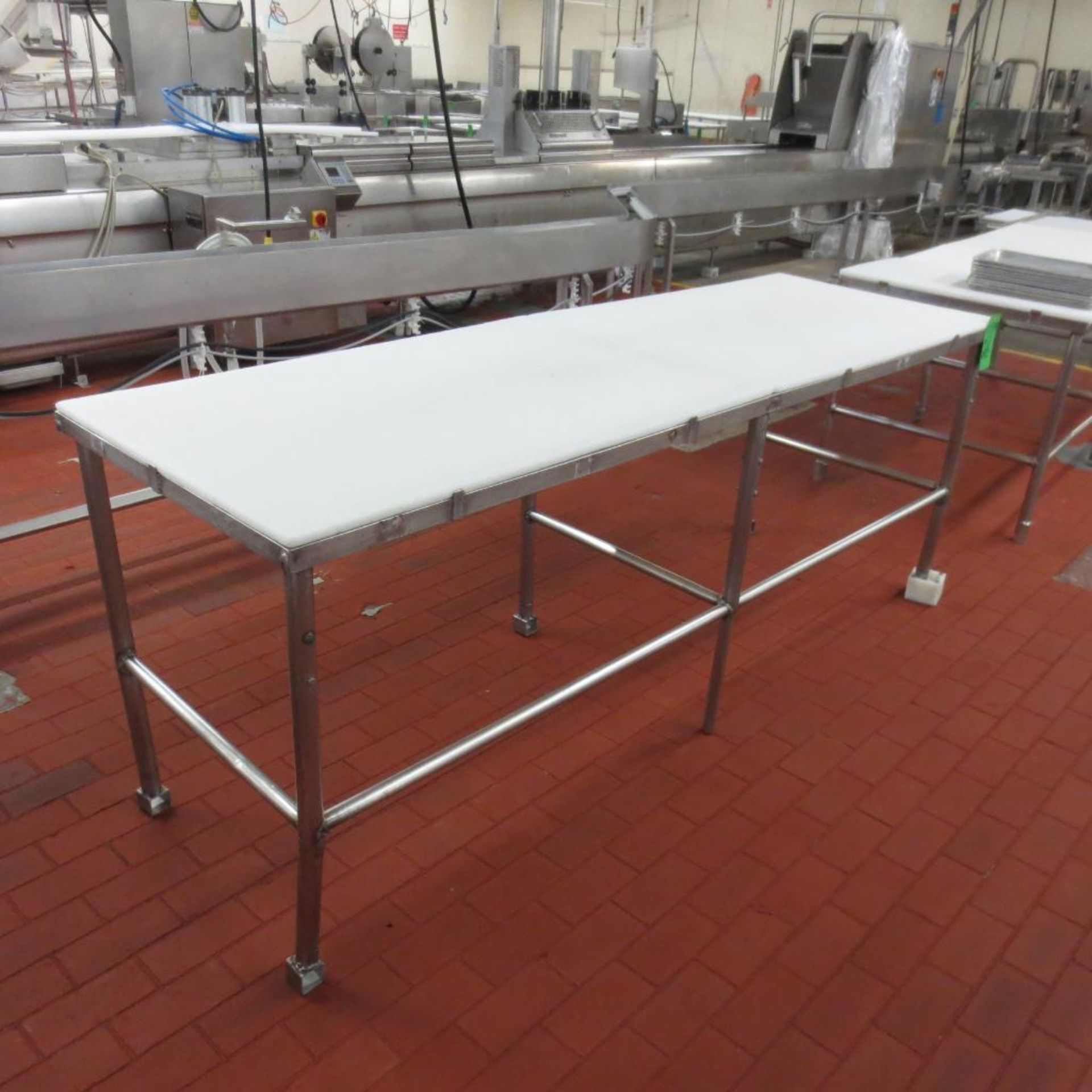 96" X 30" Stainless Table Frame with (2) 48" X 30" Cutting Board Table Tops - Image 2 of 2