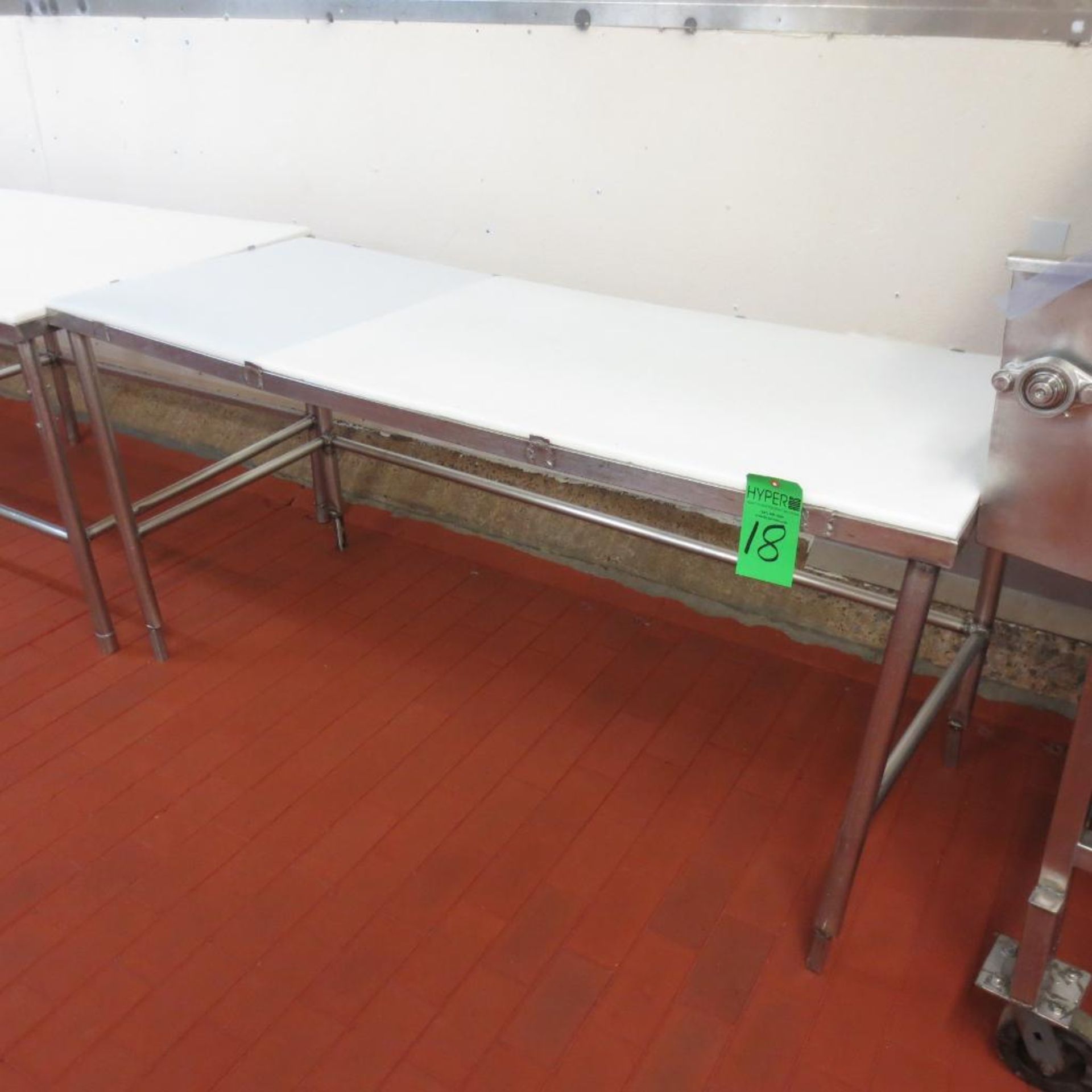 6' X 30" Stainless Table Frame with (1) 30" X 24" Cutting Board Table Top and (1) 48" X 30" Cutting