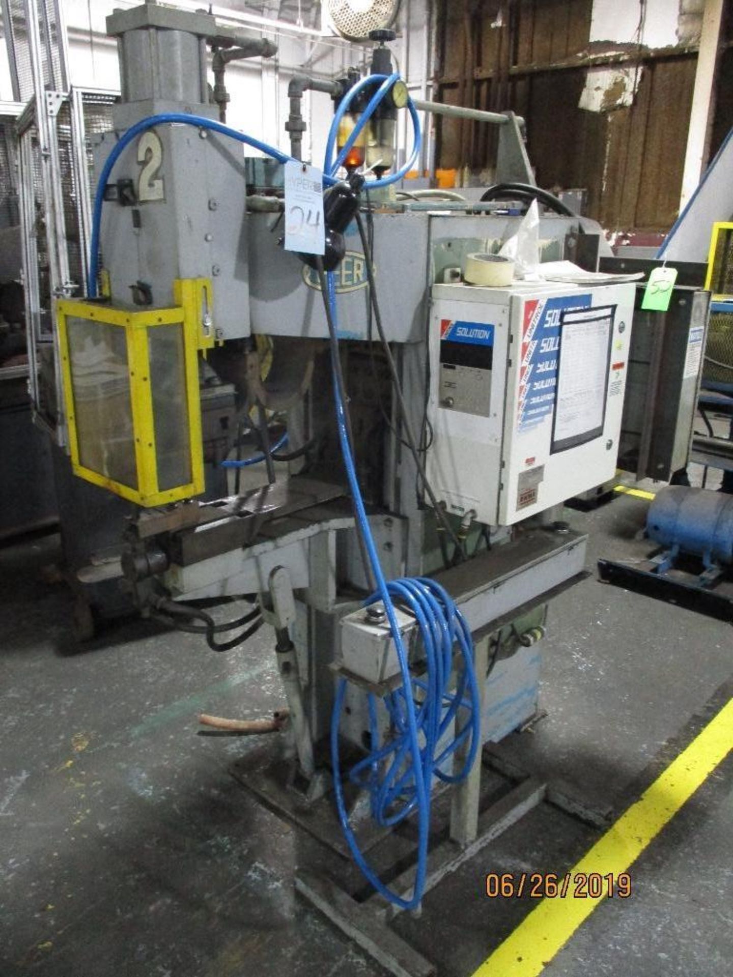 Peer Spot Welder M/N P-50 S/N 14022, Located at 800 West Broadway St. Three Rivers, MI. 49106