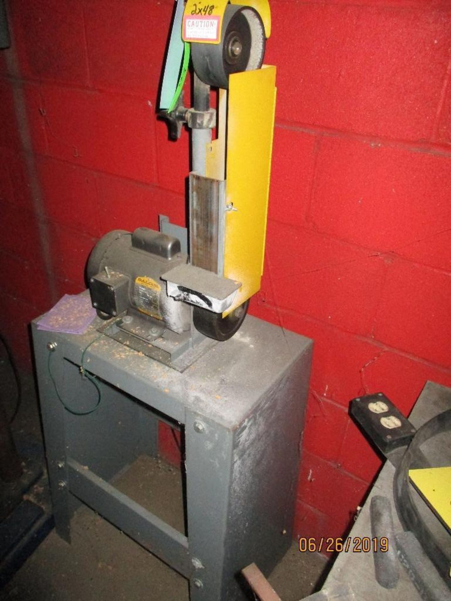 Baldor 1/2 hp Belt Sander 2" x 48" Max Belt, Located at 800 West Broadway St. Three Rivers, MI. 4912 - Image 2 of 2