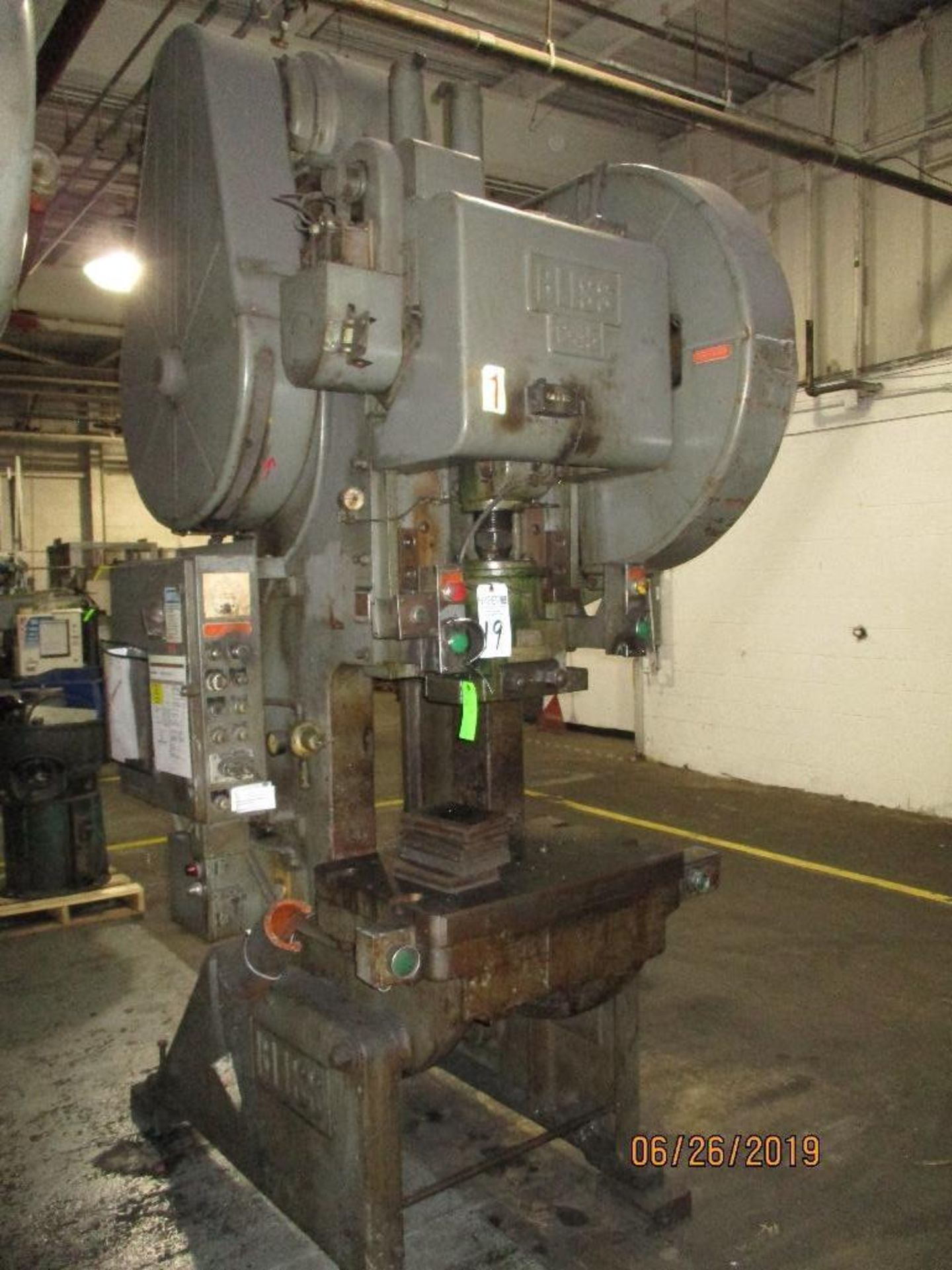 Bliss 45 Ton Press, M/N C-45, 3" Slide Adjustment, 6" Stroke, 13 1/2" Shot Height, Needs New Drive,