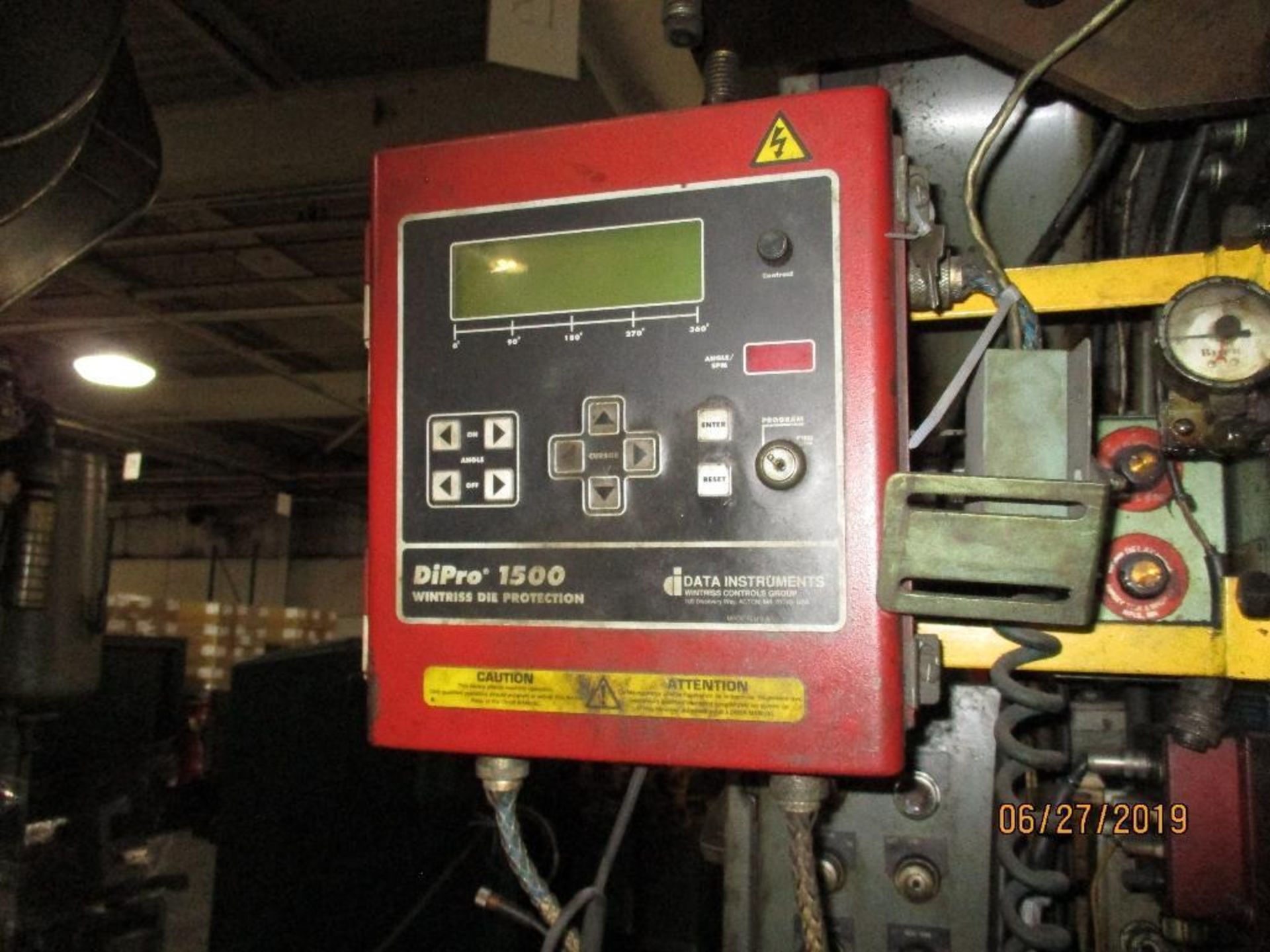 Bliss 60 Ton Press, M/N C-60, Dipro 1500 Wintriss Die Protection, 3" Slide Adjustment, 6" Stroke, 14 - Image 10 of 10