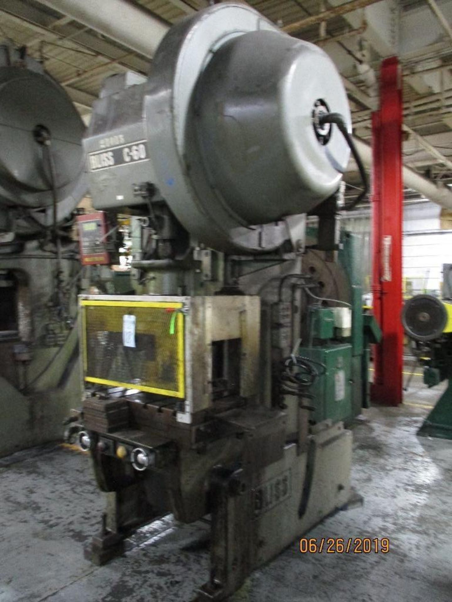 Bliss 60 Ton Press, M/N C-60, Dipro 1500 Wintriss Die Protection, 3" Slide Adjustment, 6" Stroke, 14 - Image 3 of 10