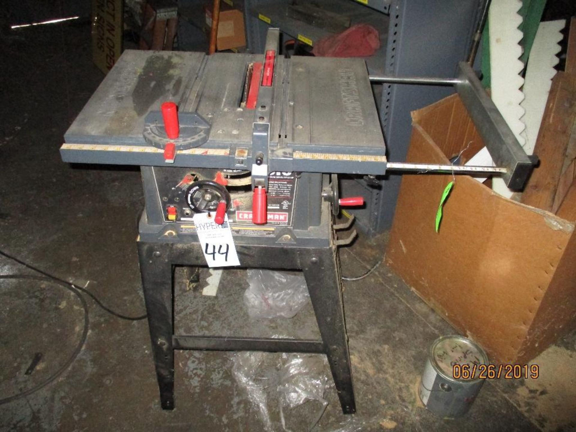 Craftsman 10" Table Saw M/N 137.248100 S/N RFS 1088, Located at 800 West Broadway St. Three Rivers,