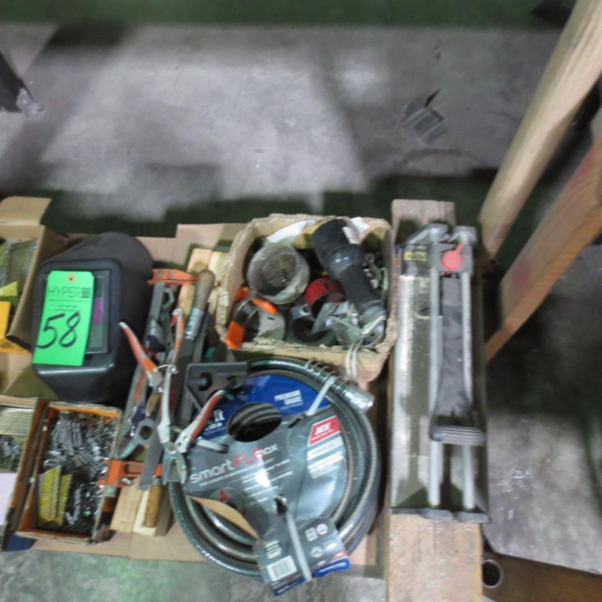Cart With Hose, Face Shield, Tile Cutter and Tools - Image 2 of 4