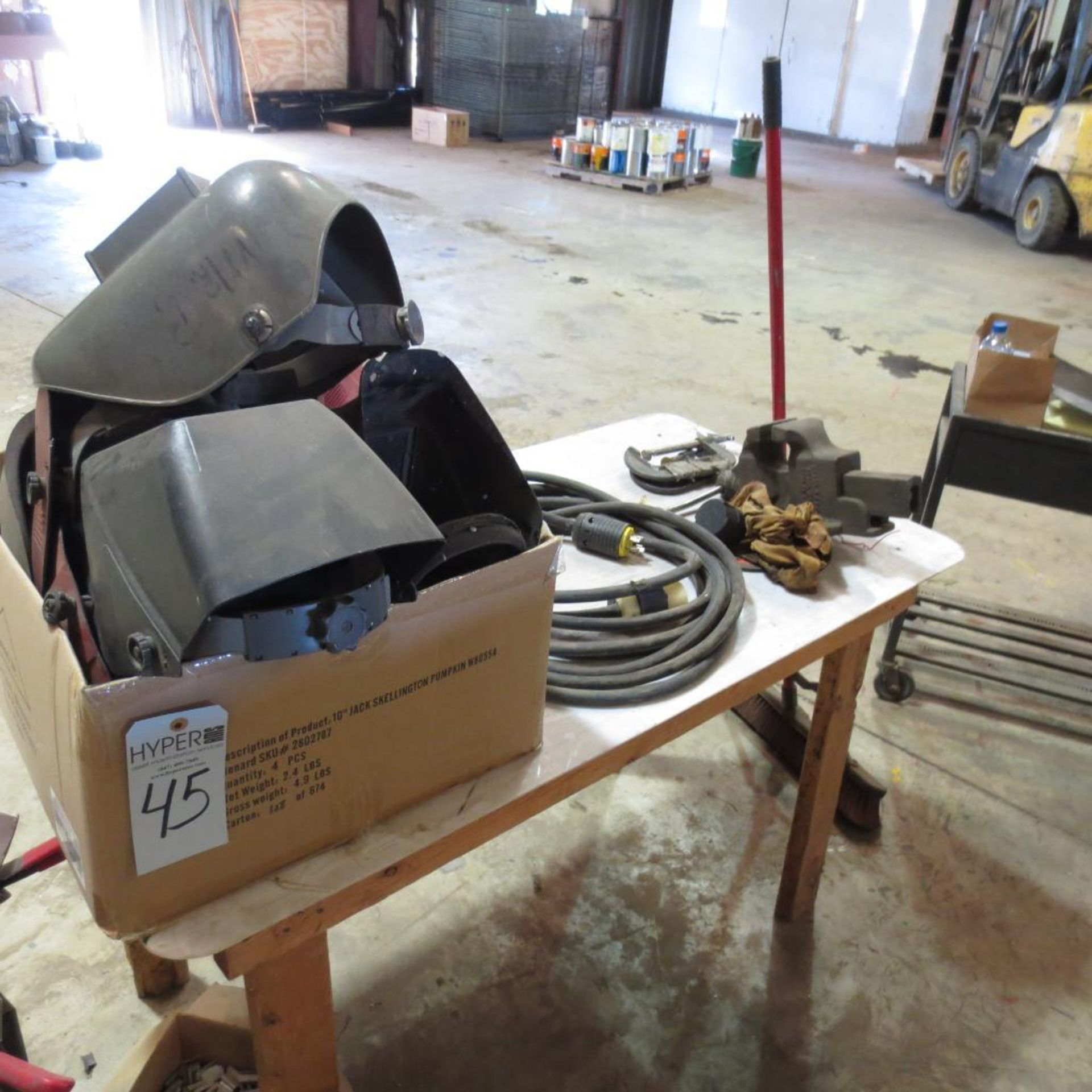 Vise, Table, C Clamps and Welding face Shields