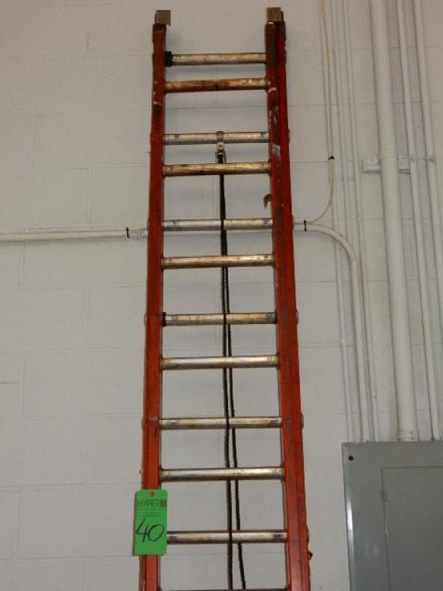 Fiberglass 16 ft. Type I Extension Ladder with additional 4 ft. Step Ladder type I