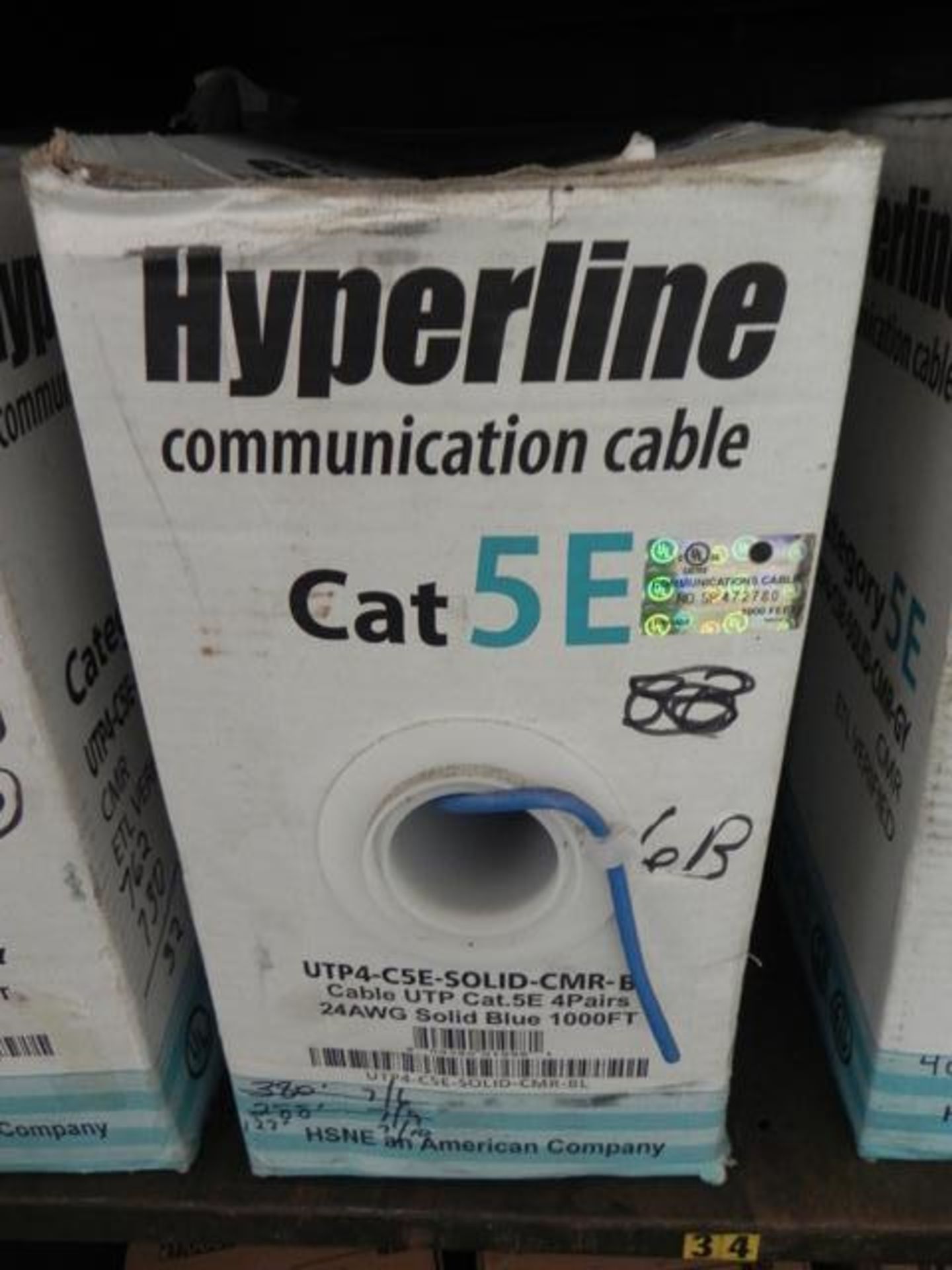 Hyperline Communication Cable Cat SEUTP4 - CSE - SOLID - CPM 2 BL 2/GV, CMP ETL verified 4000 FT - Image 4 of 5