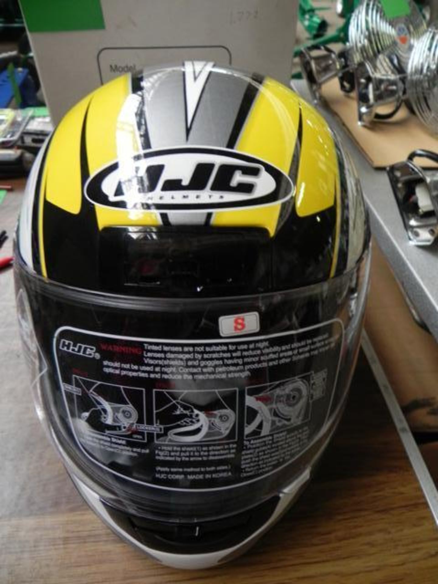 HJC Motorcycle Fullface Helmet Size Small in Box (unused) - Image 6 of 6