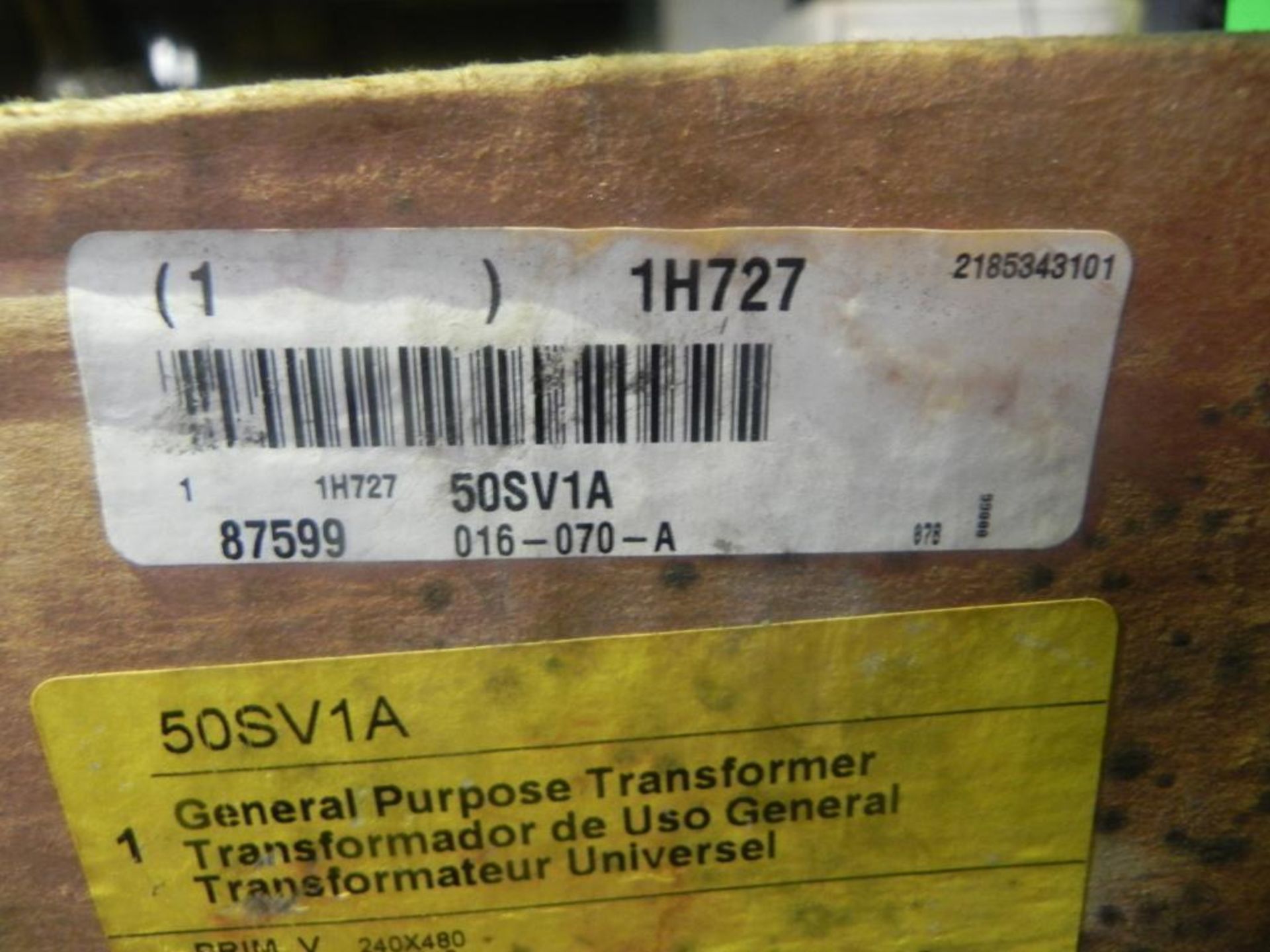Square D General Purpose Transformer mdl 50 5V1A 0.50 KVA Phase 1 Frequency: 60HZ Ins Class 105 Deg - Bild 4 aus 6
