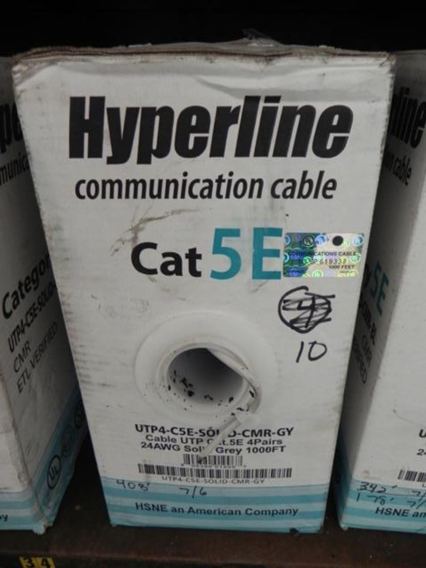 Hyperline Communication Cable Cat SEUTP4 - CSE - SOLID - CPM 2 BL 2/GV, CMP ETL verified 4000 FT - Image 3 of 5