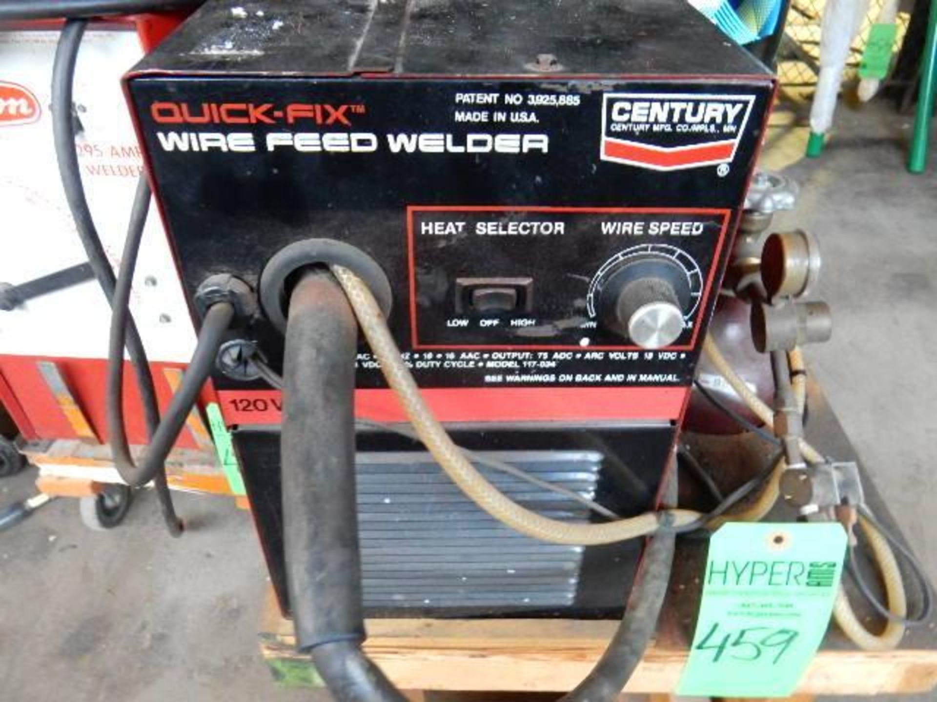 Century Wire Feed Welder , Model 117- 034, 120 Volt, 60 HZ, - Image 3 of 3