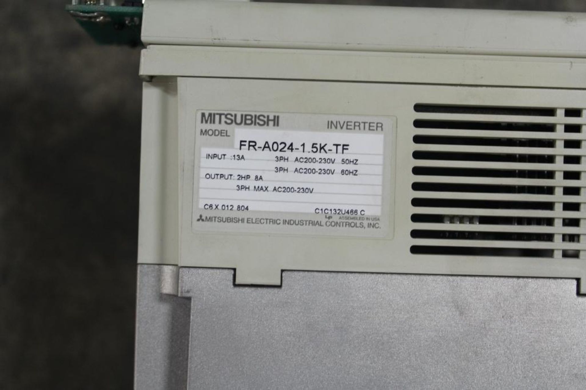 Mitsubishi FR-A024-1.5K-TF Inverter - Image 2 of 2