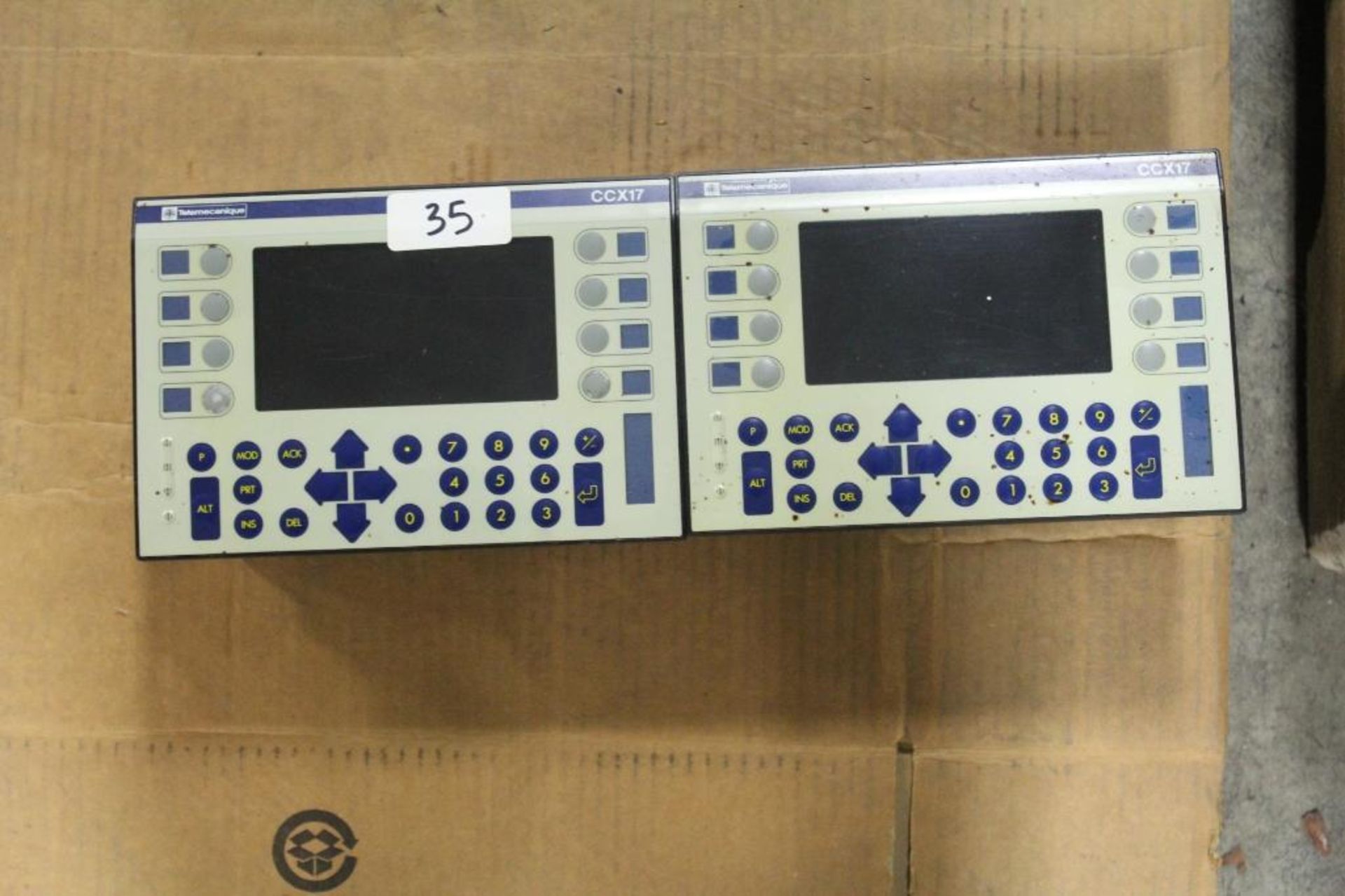 (Lot of 2) Schneider Automation Telemecanique Modicon CCX17 TCCX1730LW LCD Operator Panel