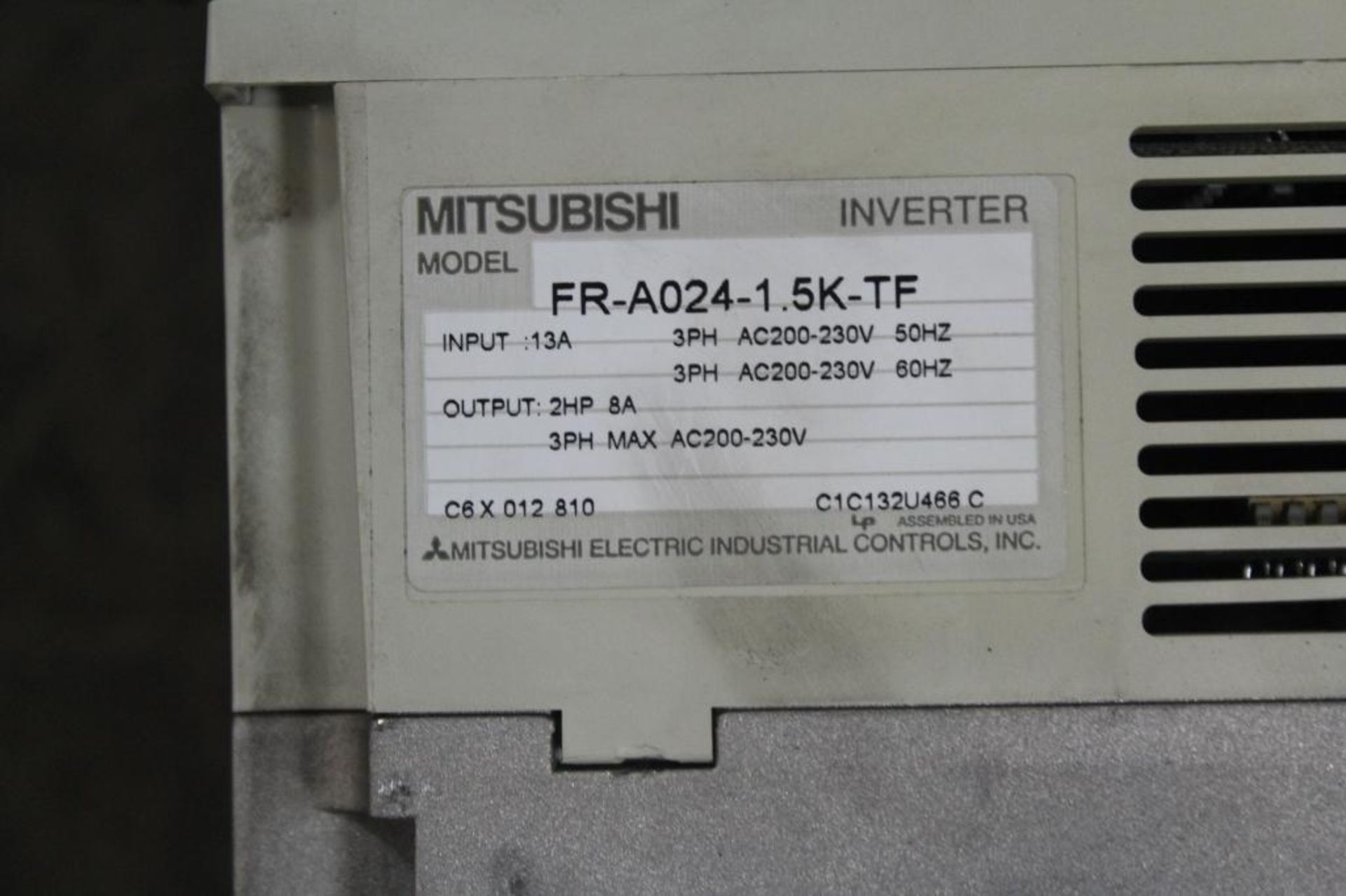 Mitsubishi FR-A024-1.5K-TF Inverter - Image 2 of 2