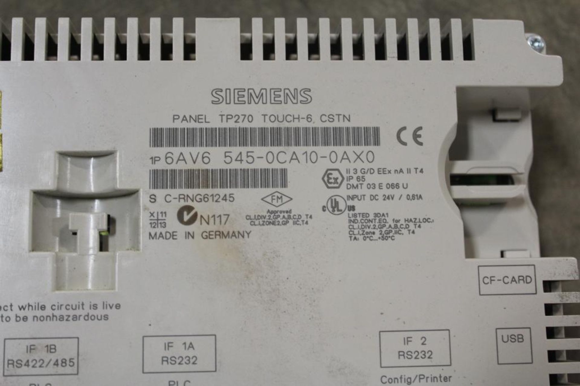 Siemens 6AV6 545-0CA10-0AX0 Simatic Panel Touch - Image 2 of 2