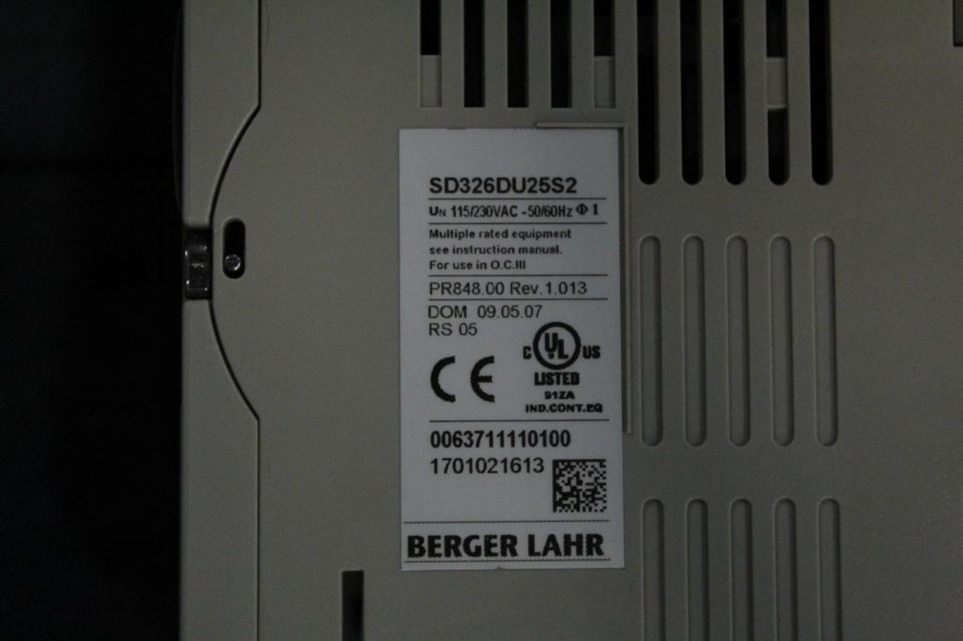 Berger Lahr SD326DU25S2 Drive - Image 2 of 2