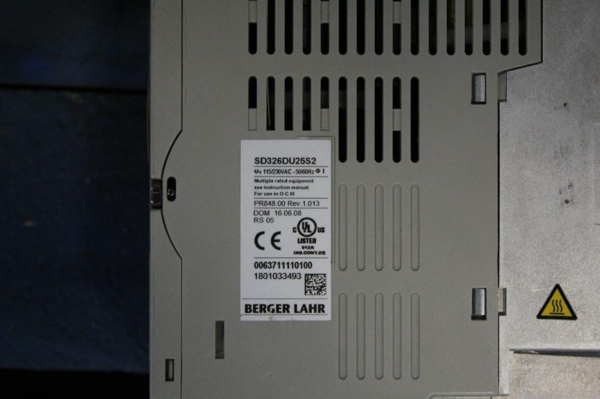 Berger Lahr SD326DU25S2 Drive - Image 2 of 2