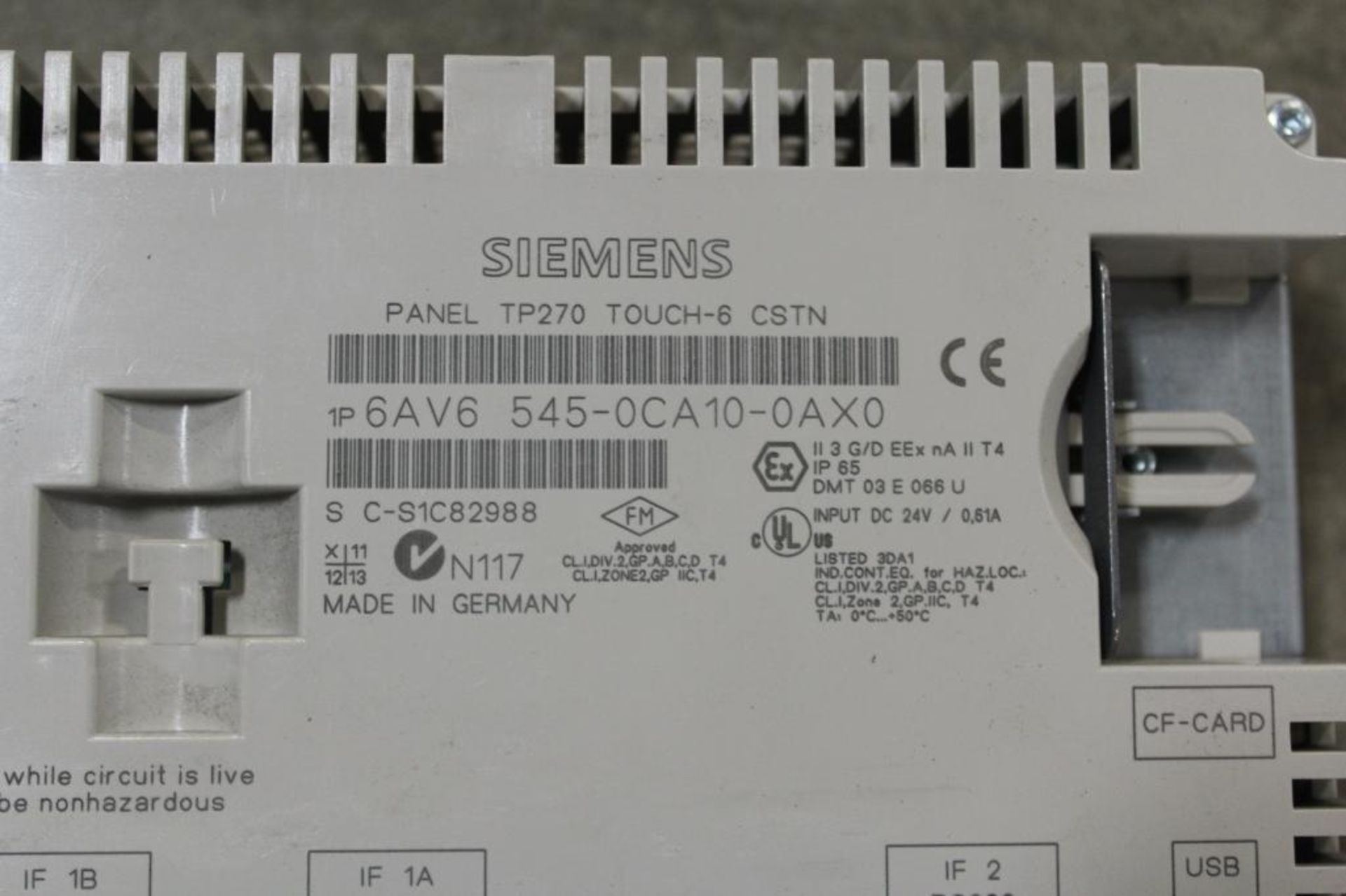 Siemens 6AV6 545-0CA10-0AX0 Simatic Panel Touch - Image 2 of 2