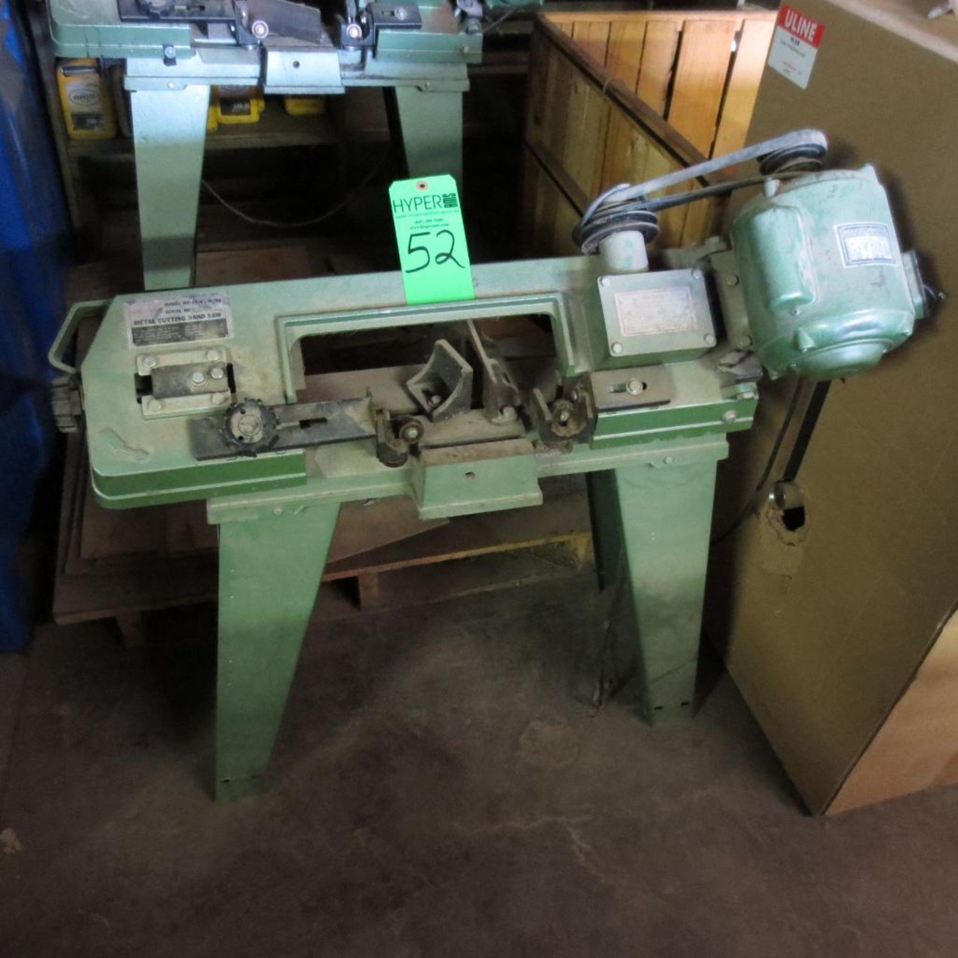 Cal Hawk Band Saw, Model CT 4 1/2 MCBS, S/N 9701249, Cutting Cap 4 1/2"rd X 6" rect, Bed With 8", Ho