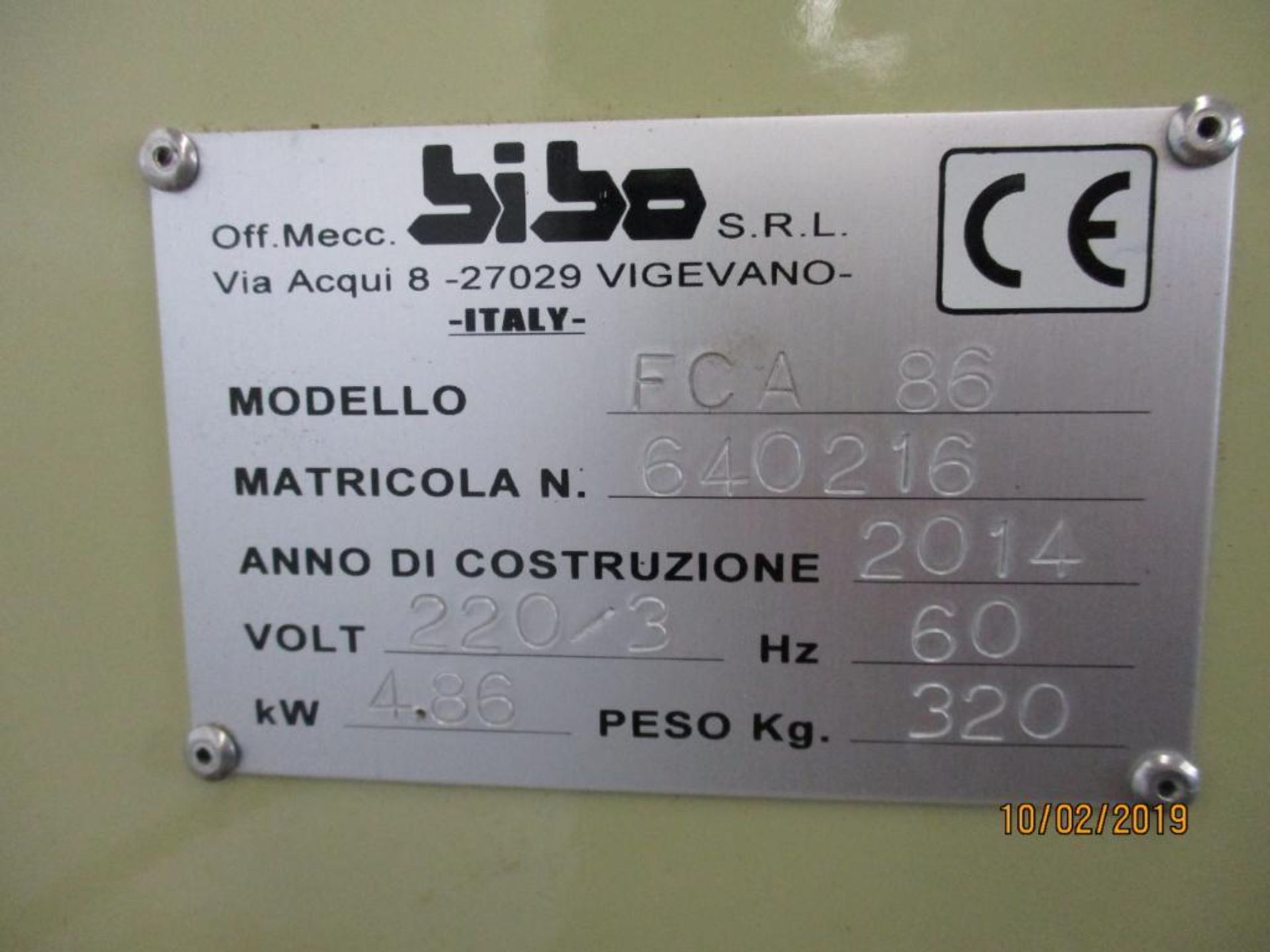 Bibo FCA 86 Automatic Perforating Machine S/N: 640216 (2014) - Image 4 of 4