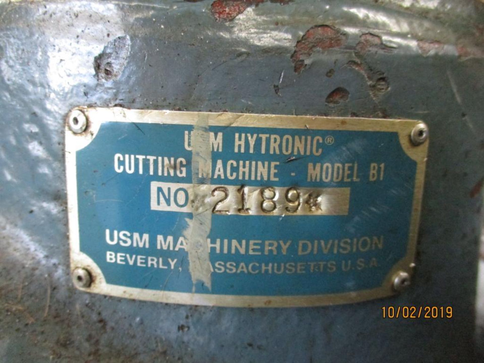 USM Hytronic B1 Clicker Press S/N 2189 - Image 3 of 3