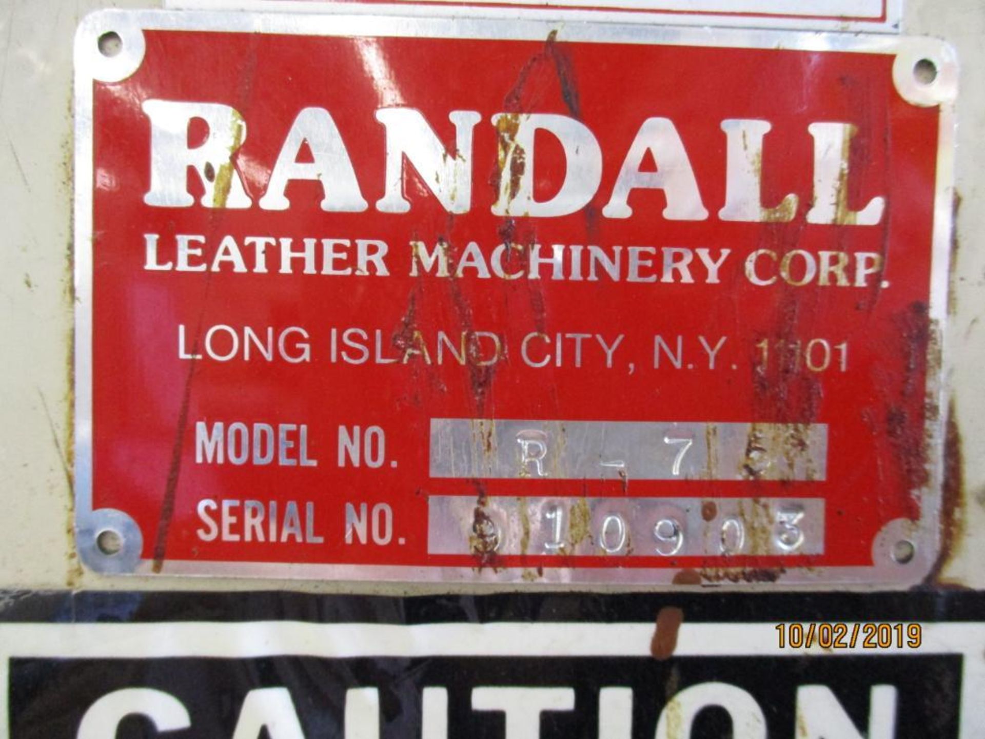 Randall R-75 Edge Press S/N 910903 - Image 4 of 4