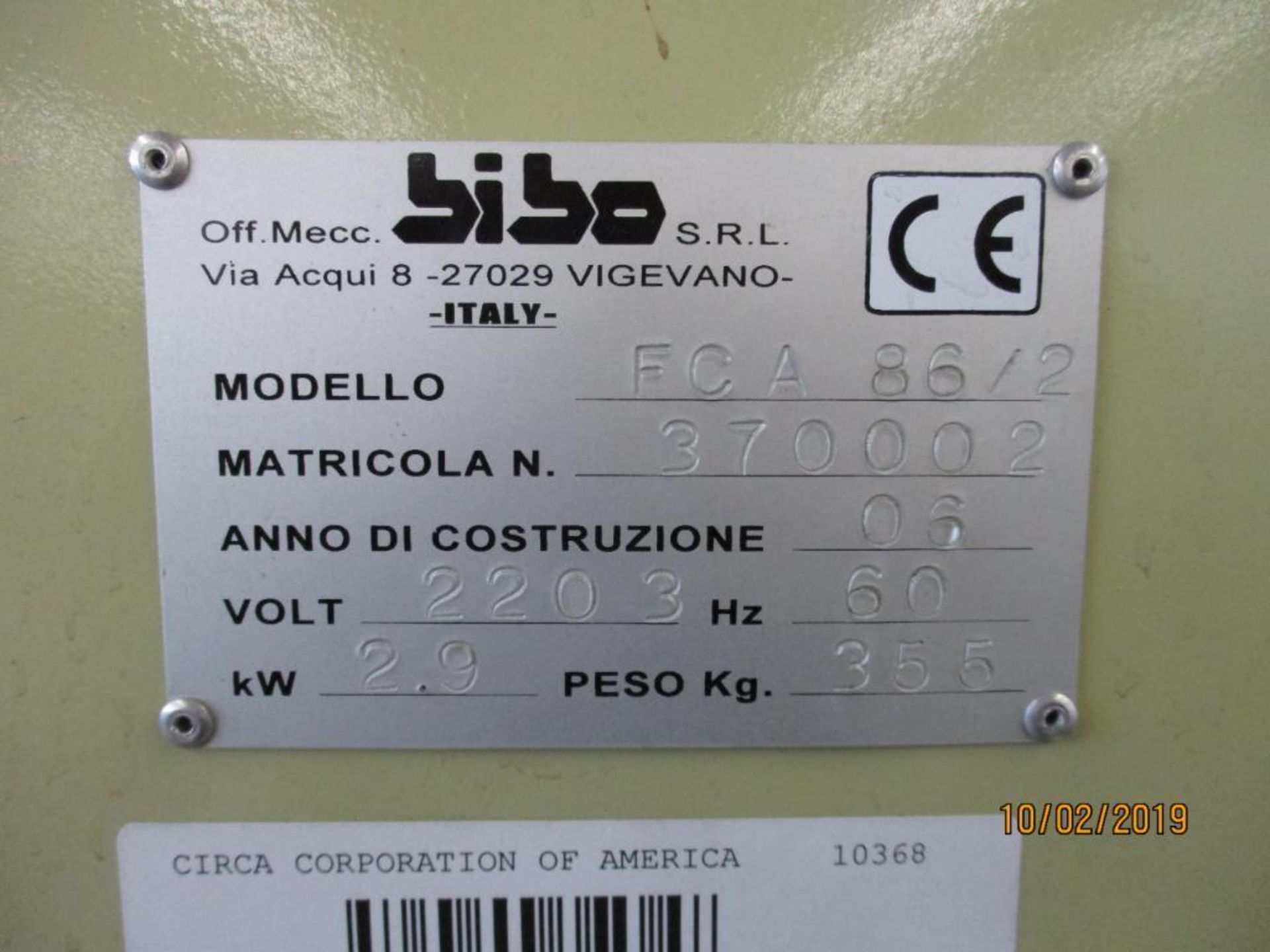 Bibo FCA 86/2 Automatic Perforating Machine S/N: 370002 (2006) - Image 4 of 4