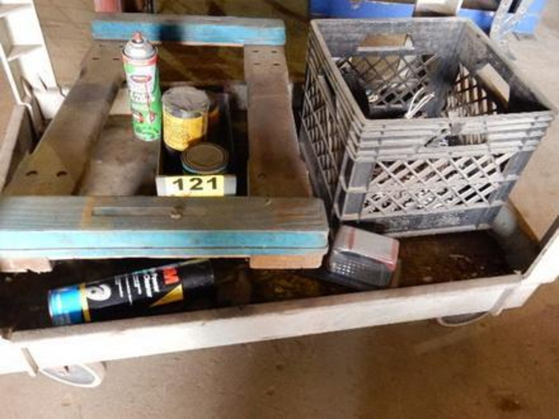 Industrial Strength Plastic 2 Tray Shelf Service & Utility Cart contents is included. - Image 3 of 3