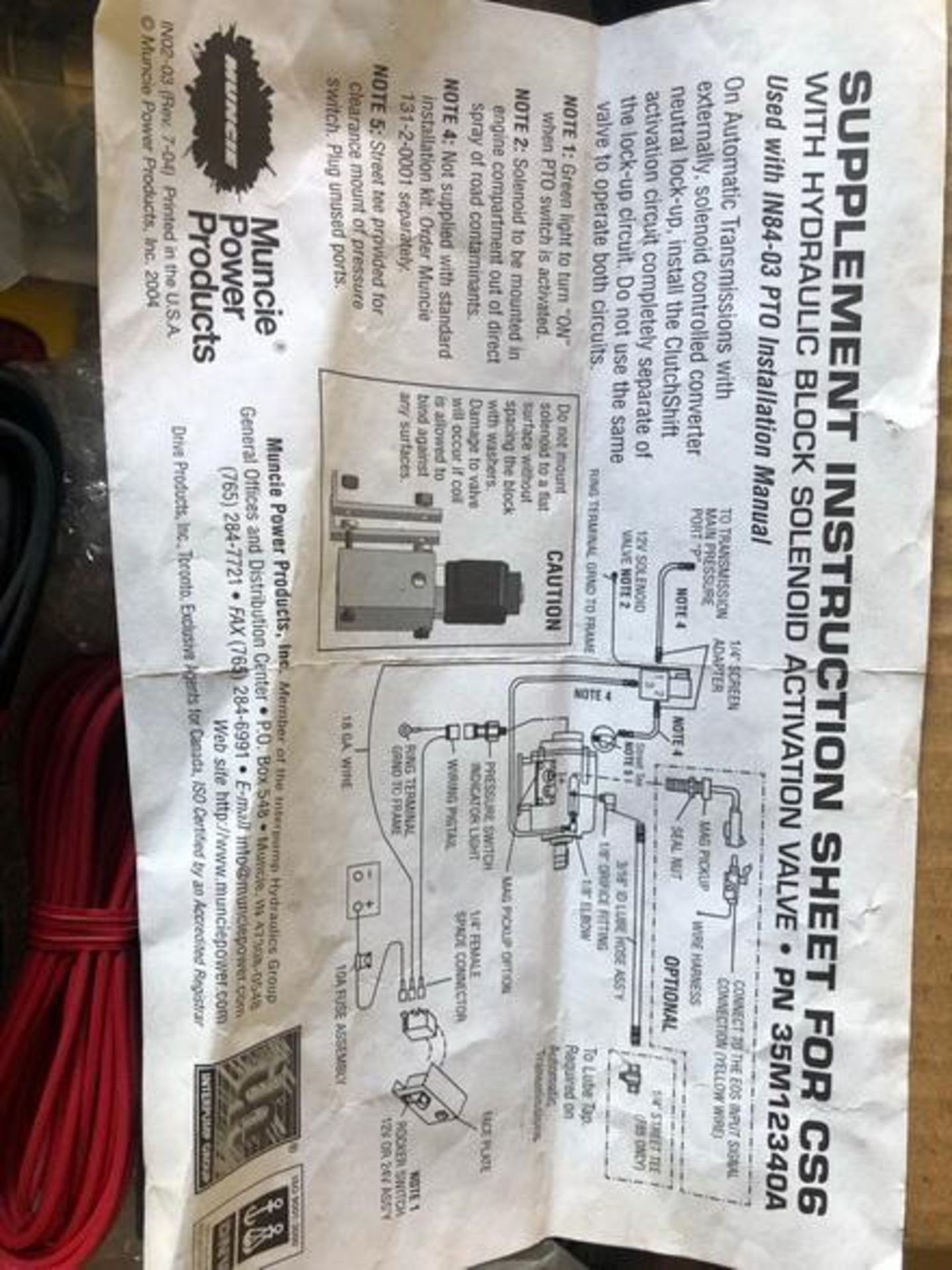 Muncie Power Hydraulic Block Solenoid, Model IN84-03PTO - Image 2 of 6