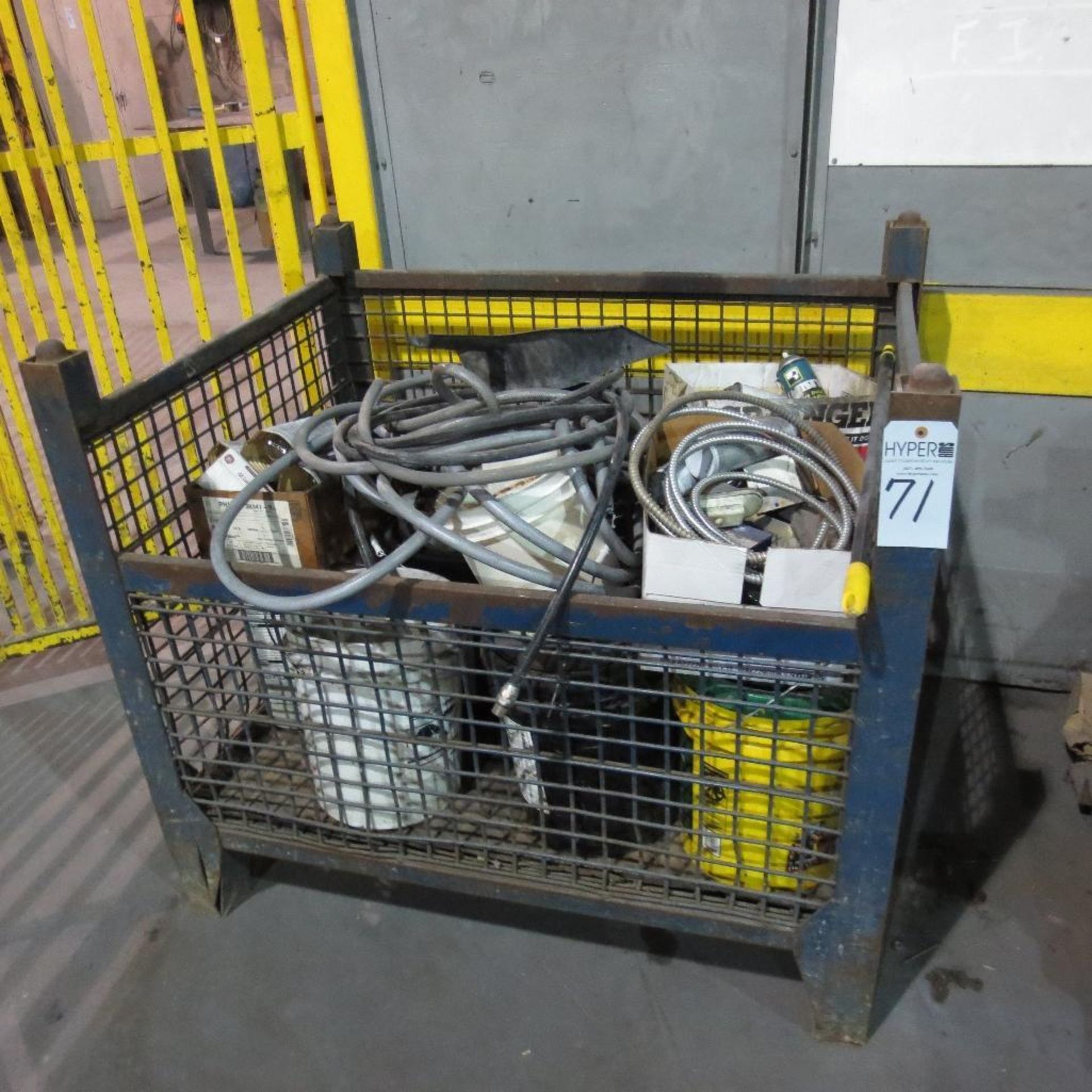 Basket with Hose, Light Bulbs and Parts