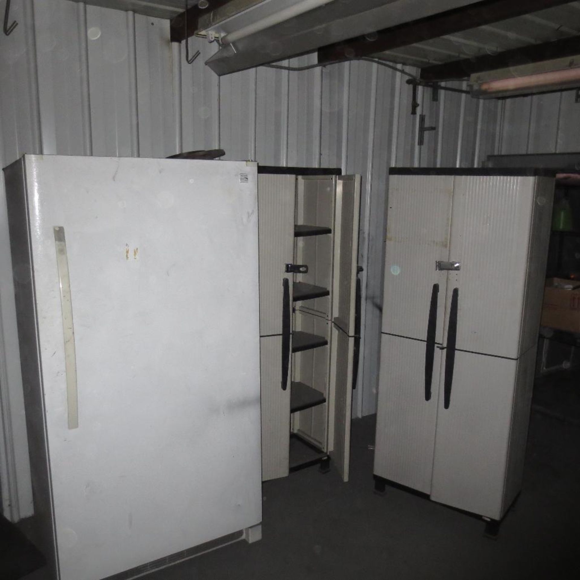 Hakison Dryer, (2) Cabinets and Refrigerator